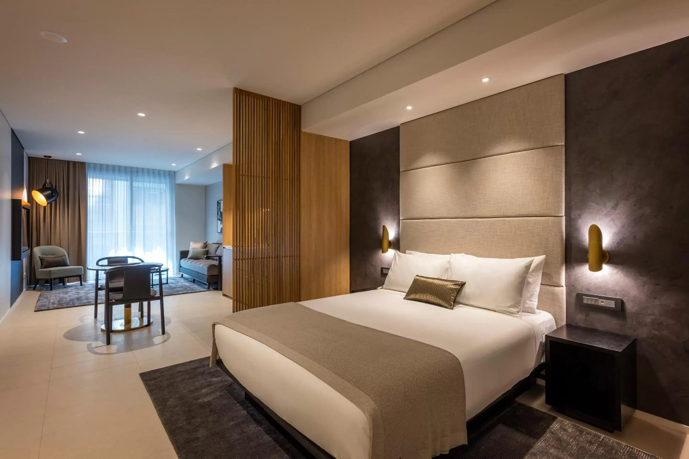 Bed in SKYE Suites Sydney