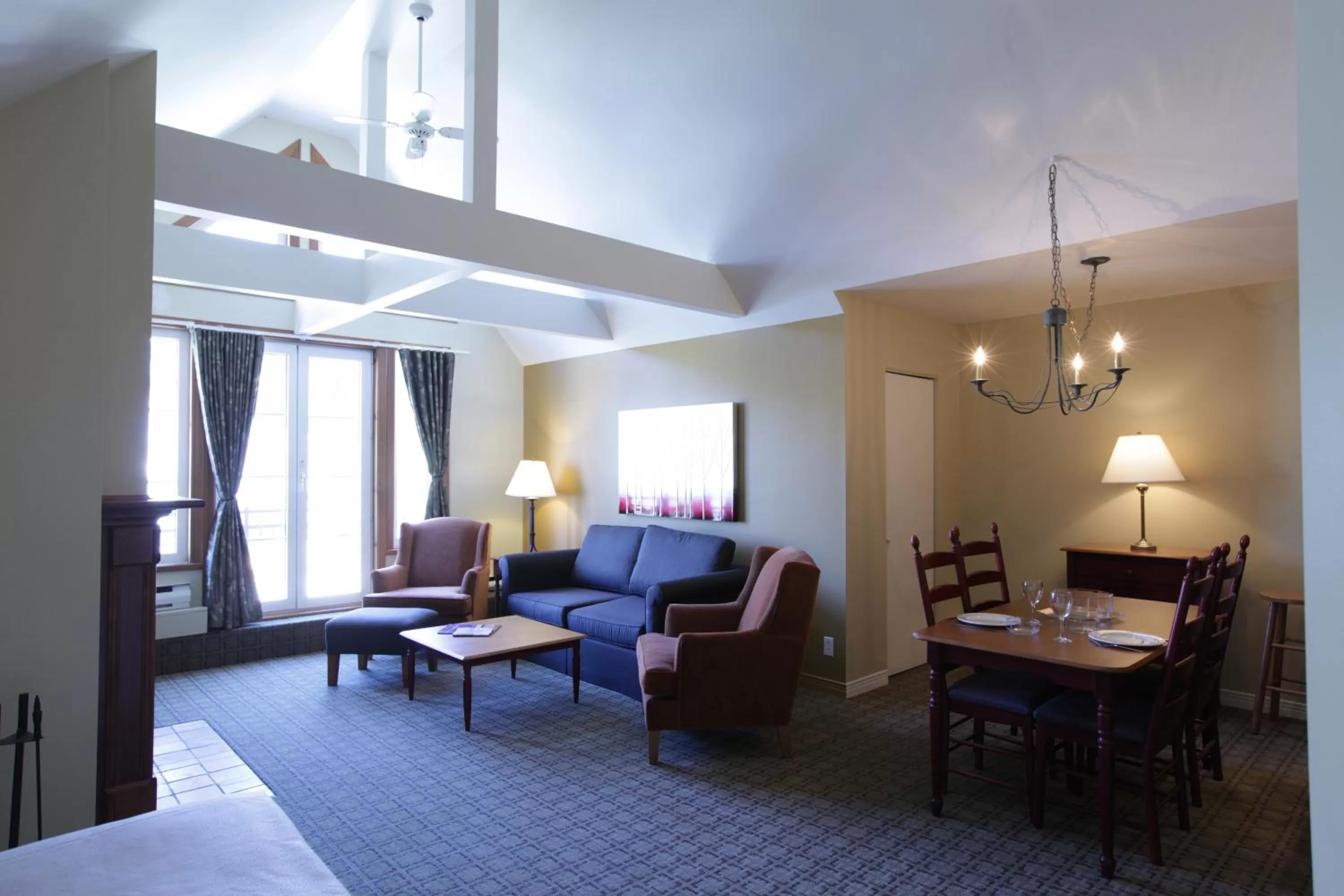 Living room, Seating Area in Place Saint Bernard Mont Tremblant