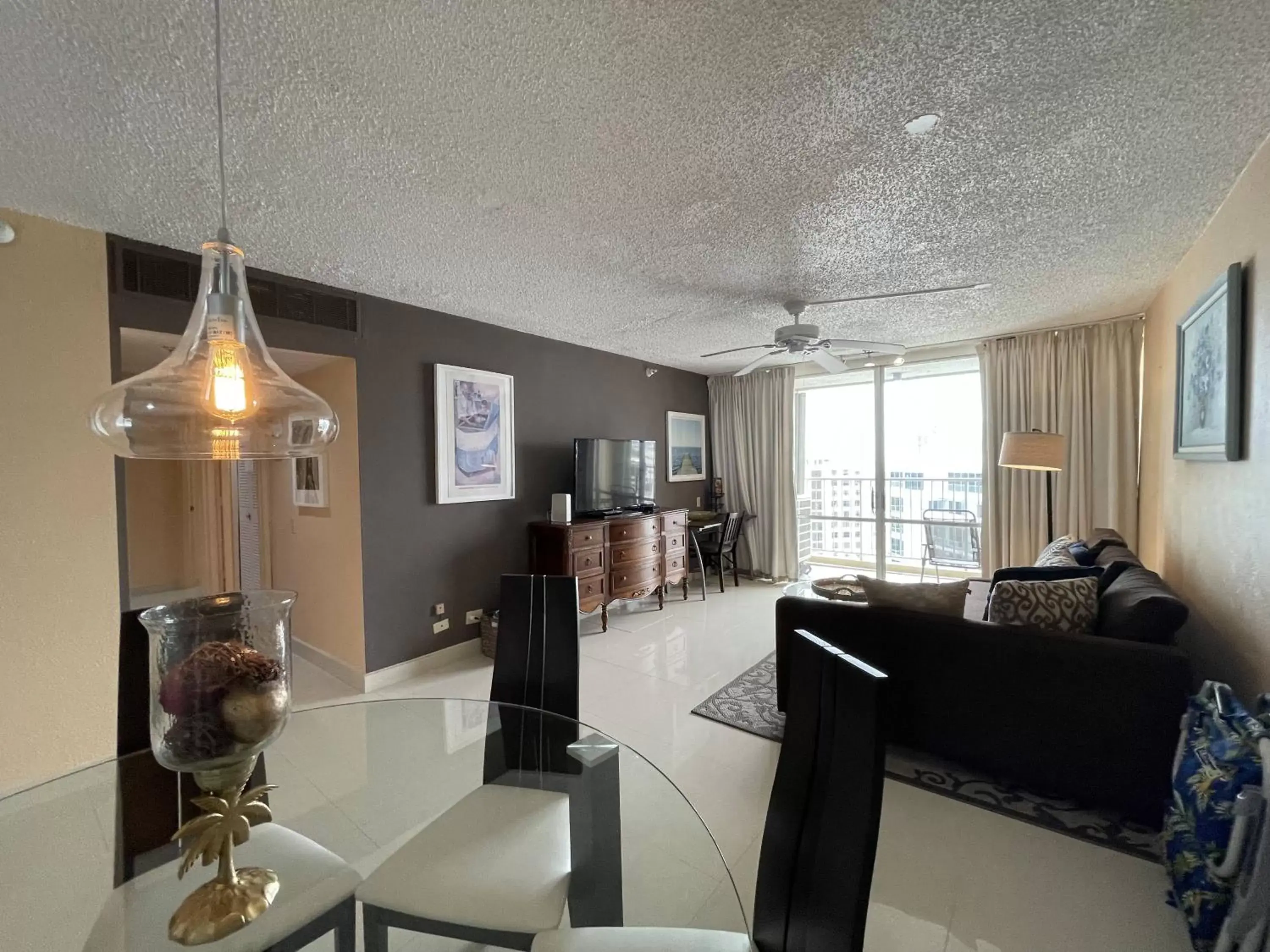 Living room, Seating Area in 2BR Condo at Isla Verde Beach