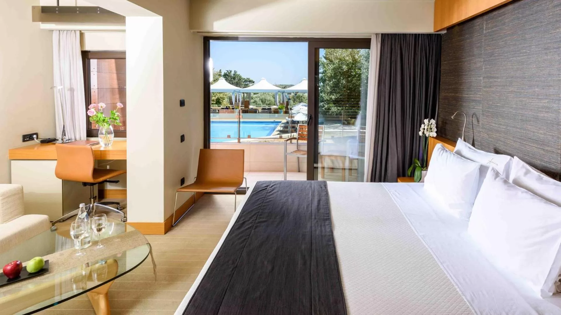 Bed in Alexander Beach Hotel & Spa