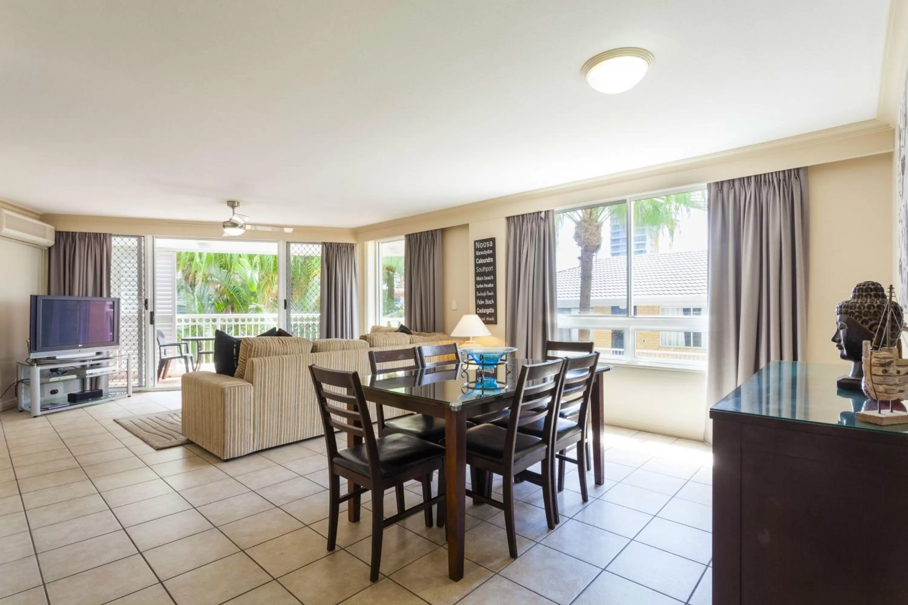 Living room in La Grande Apartments
