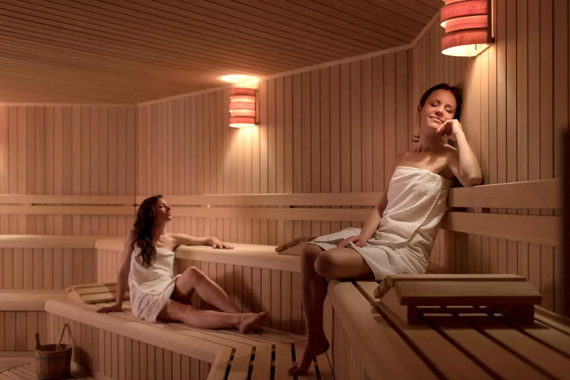 Sauna, Guests in Apollo Terme Hotel