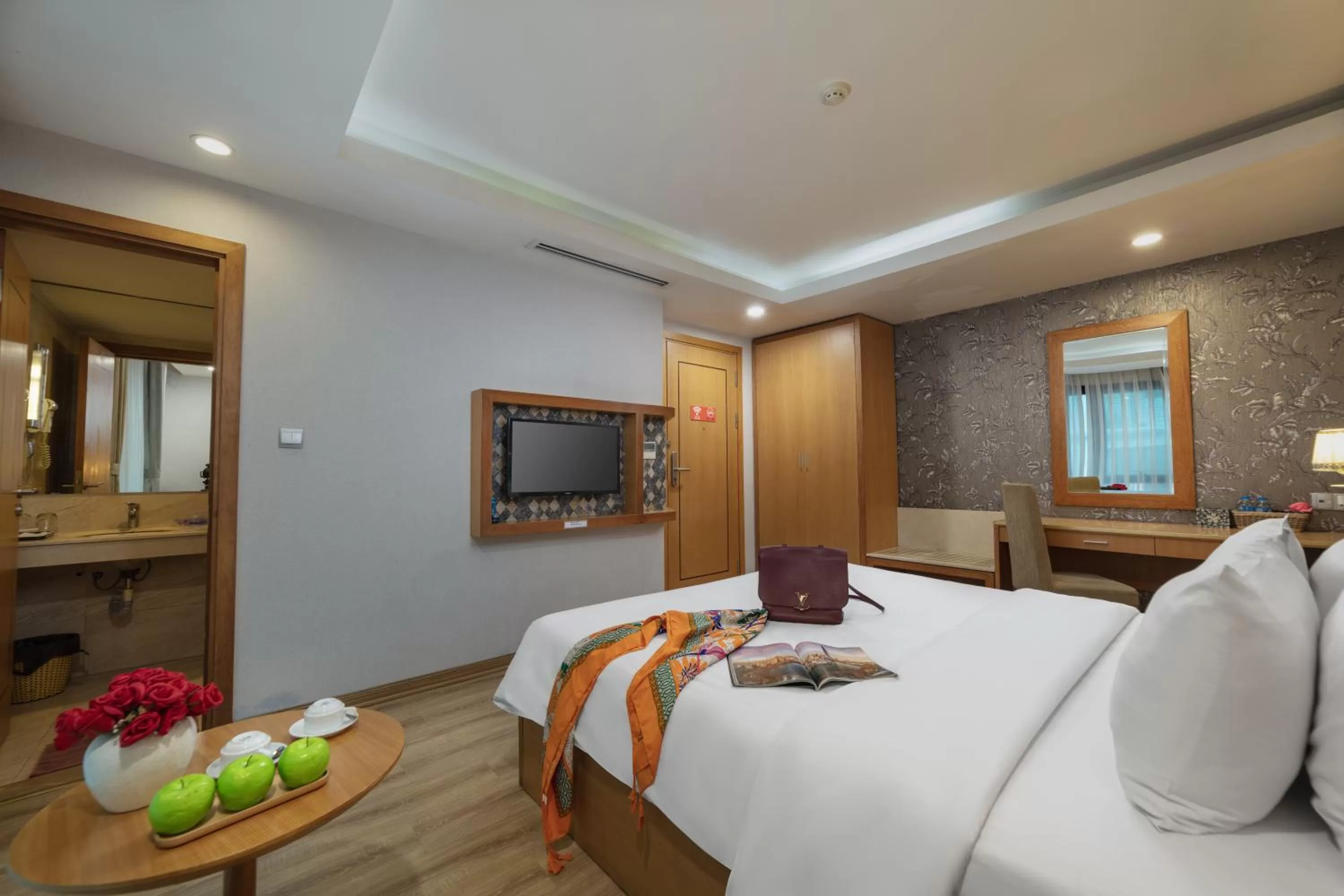 Bed in HALO HANOI HOTEL