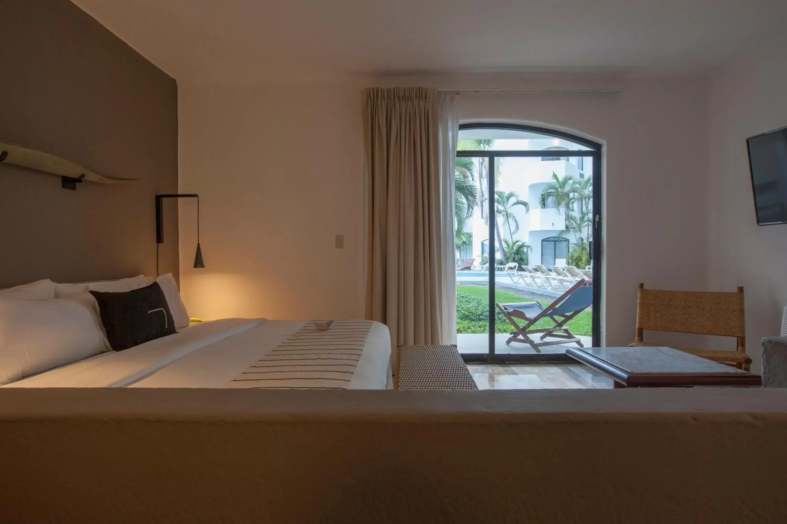 Patio, Bed in Gaviana Resort