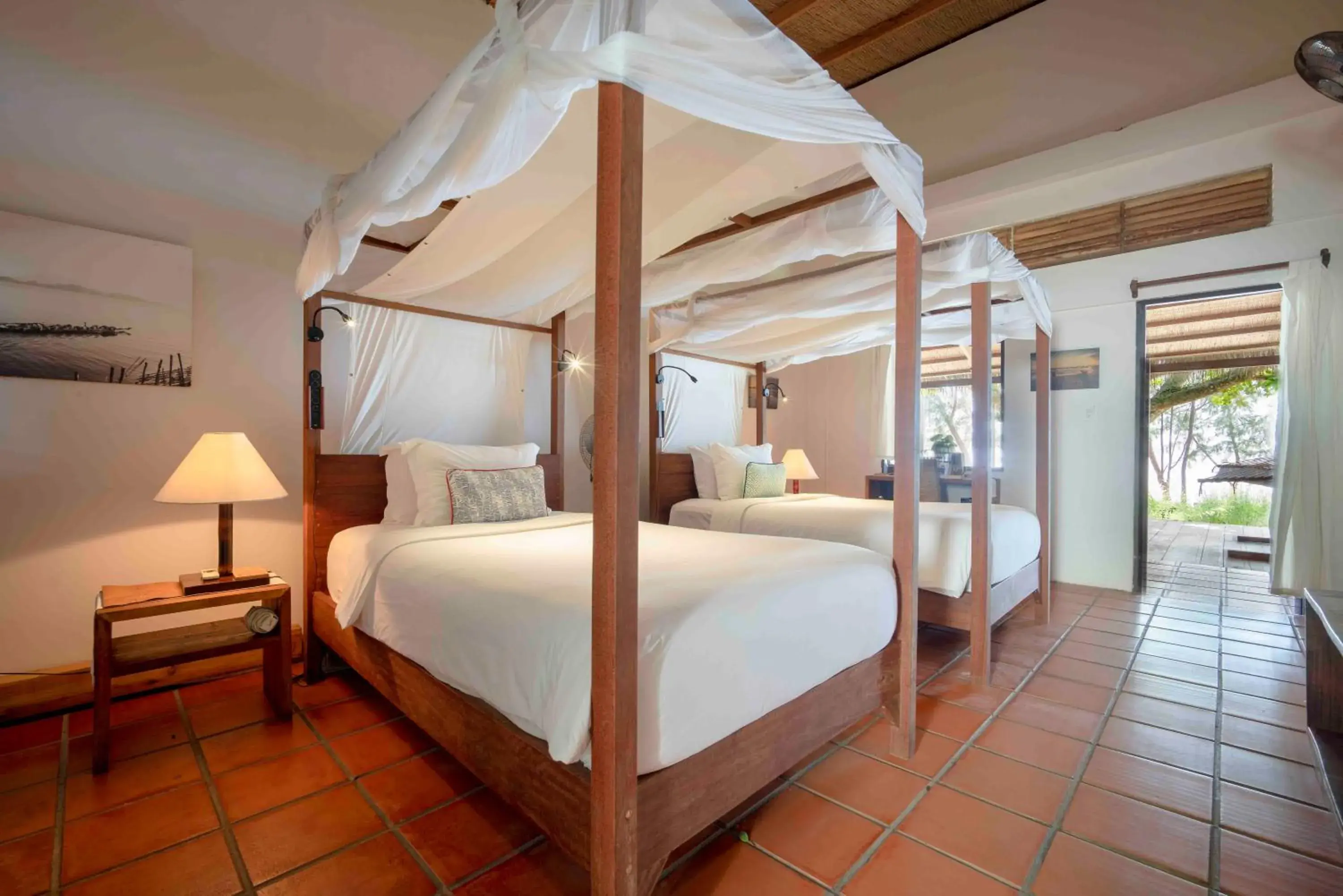 Bed in Mango Bay Resort