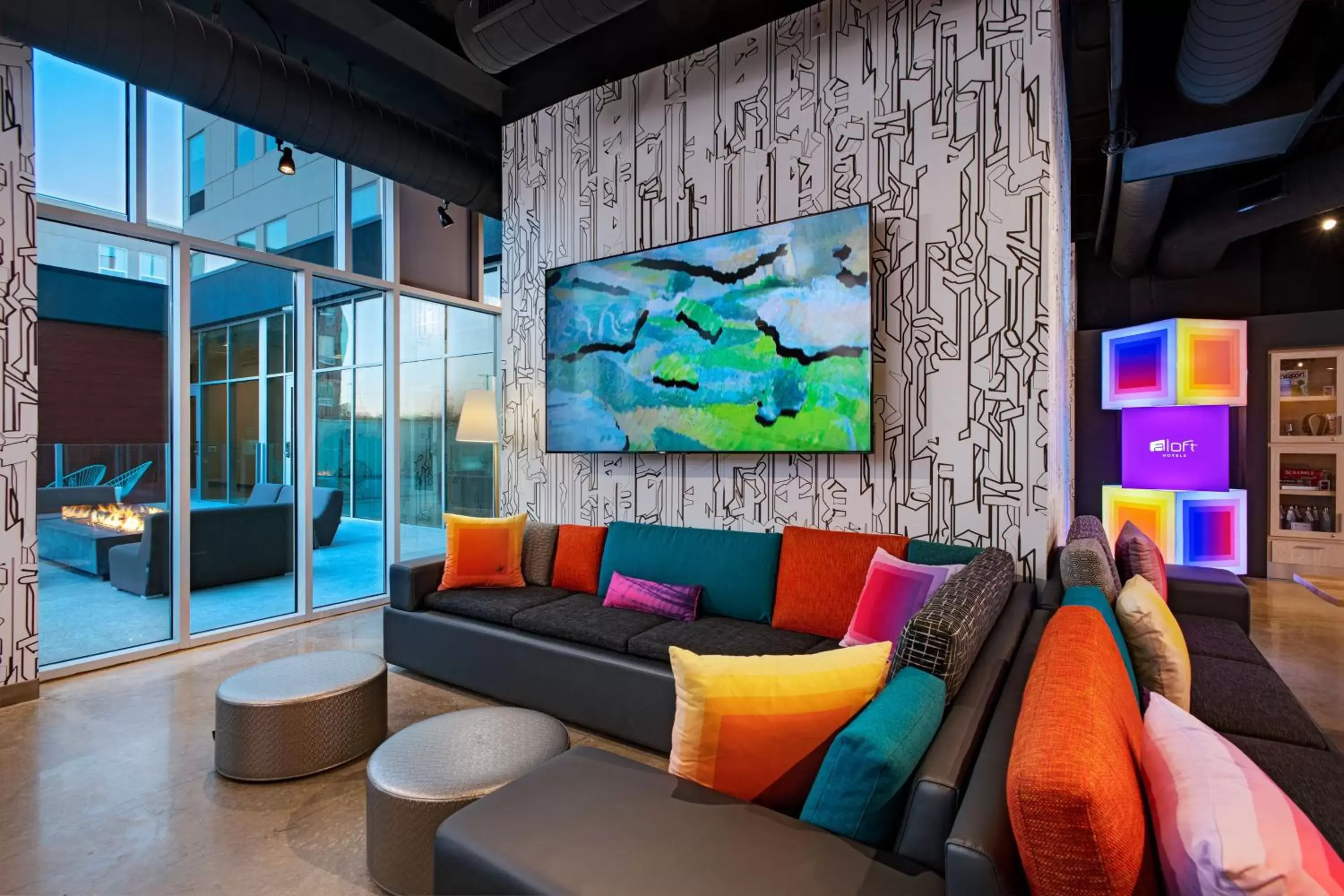 Lobby or reception, Seating Area in Aloft Waco Baylor