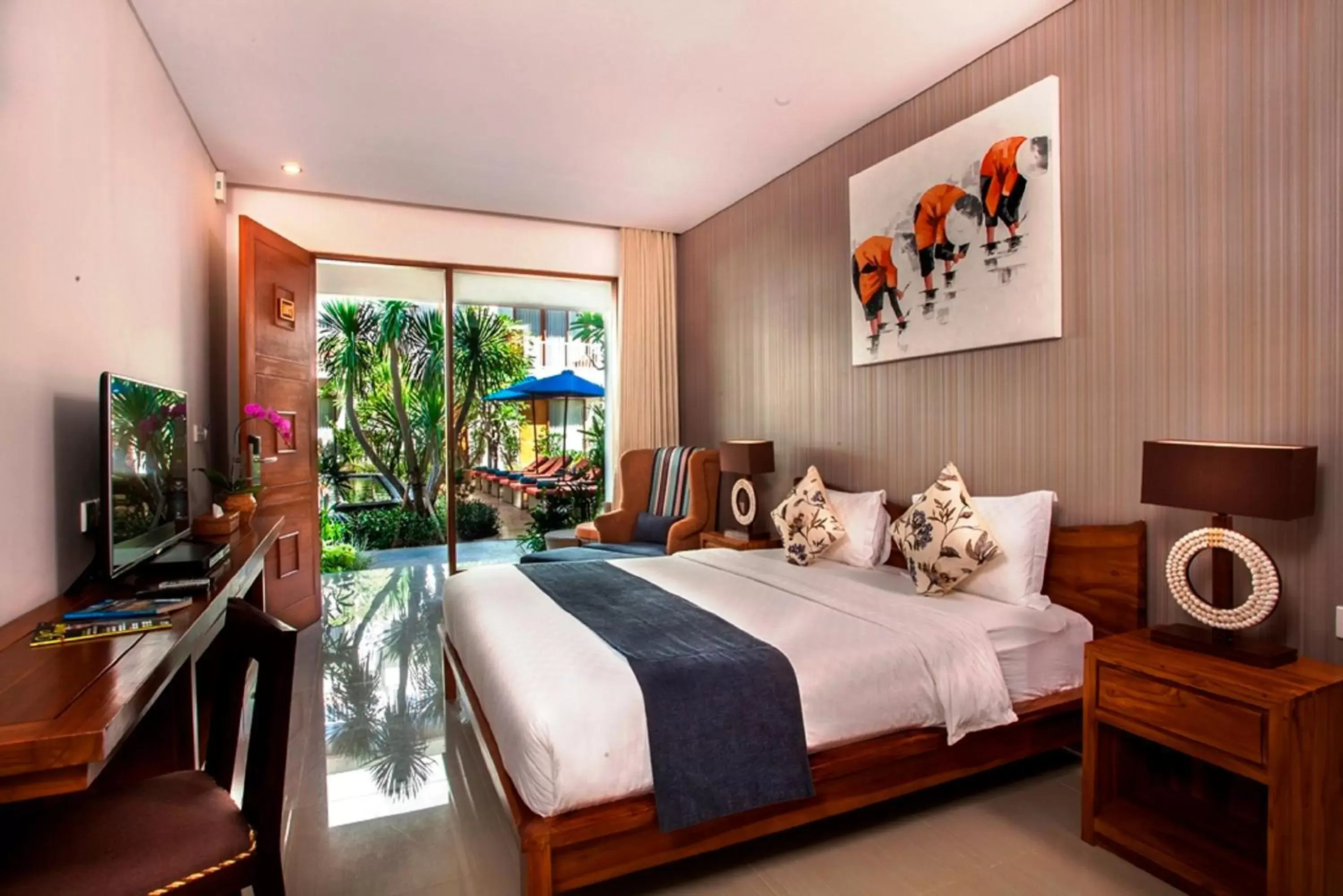 Bed in Abian Harmony Hotel