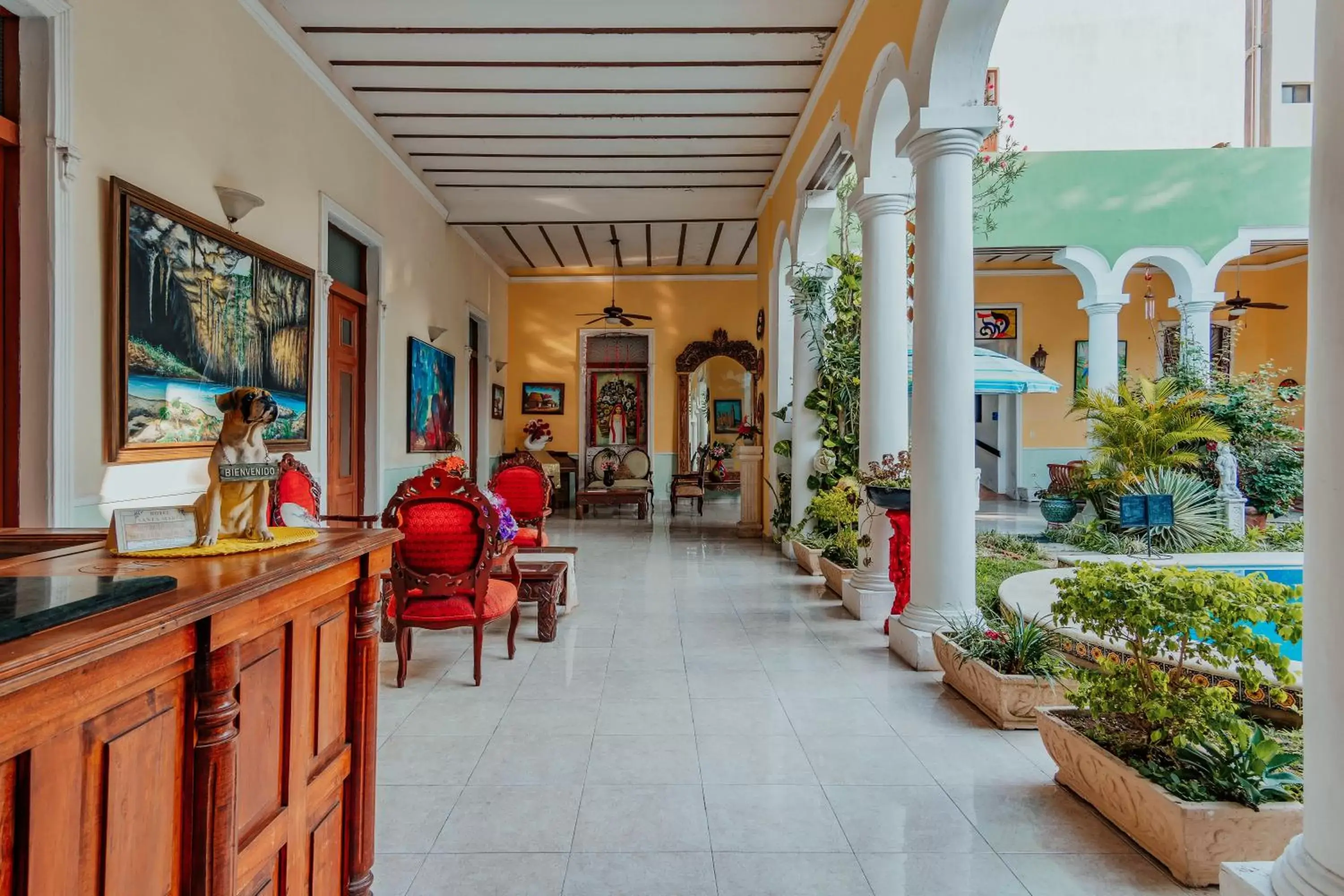 Lobby or reception in Hotel Santa María Mérida