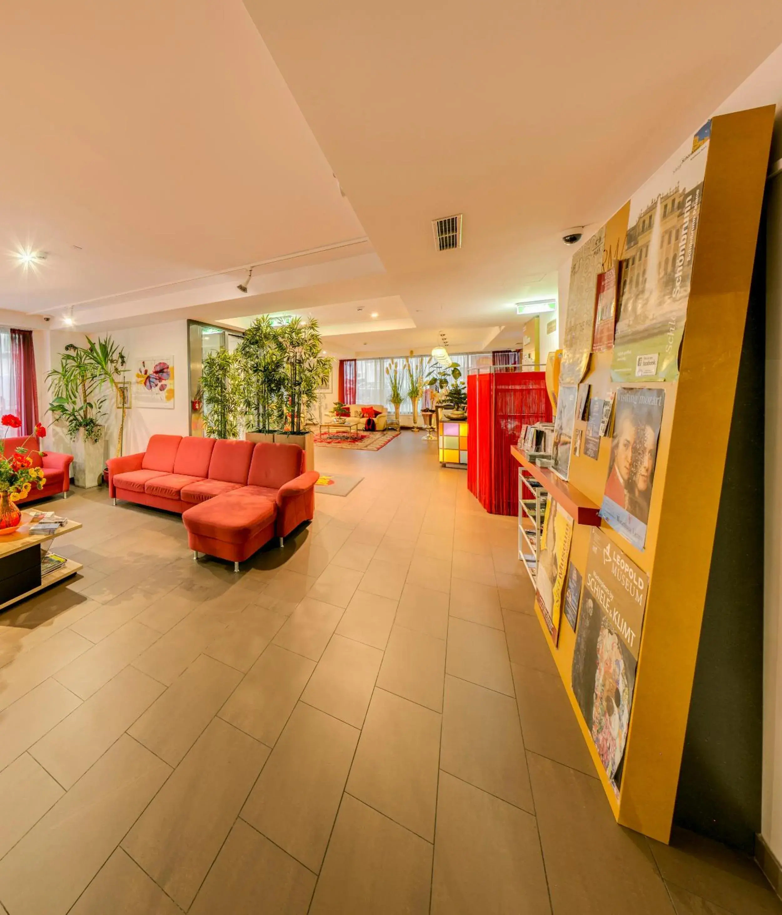 Lobby or reception in a&t Holiday Hostel