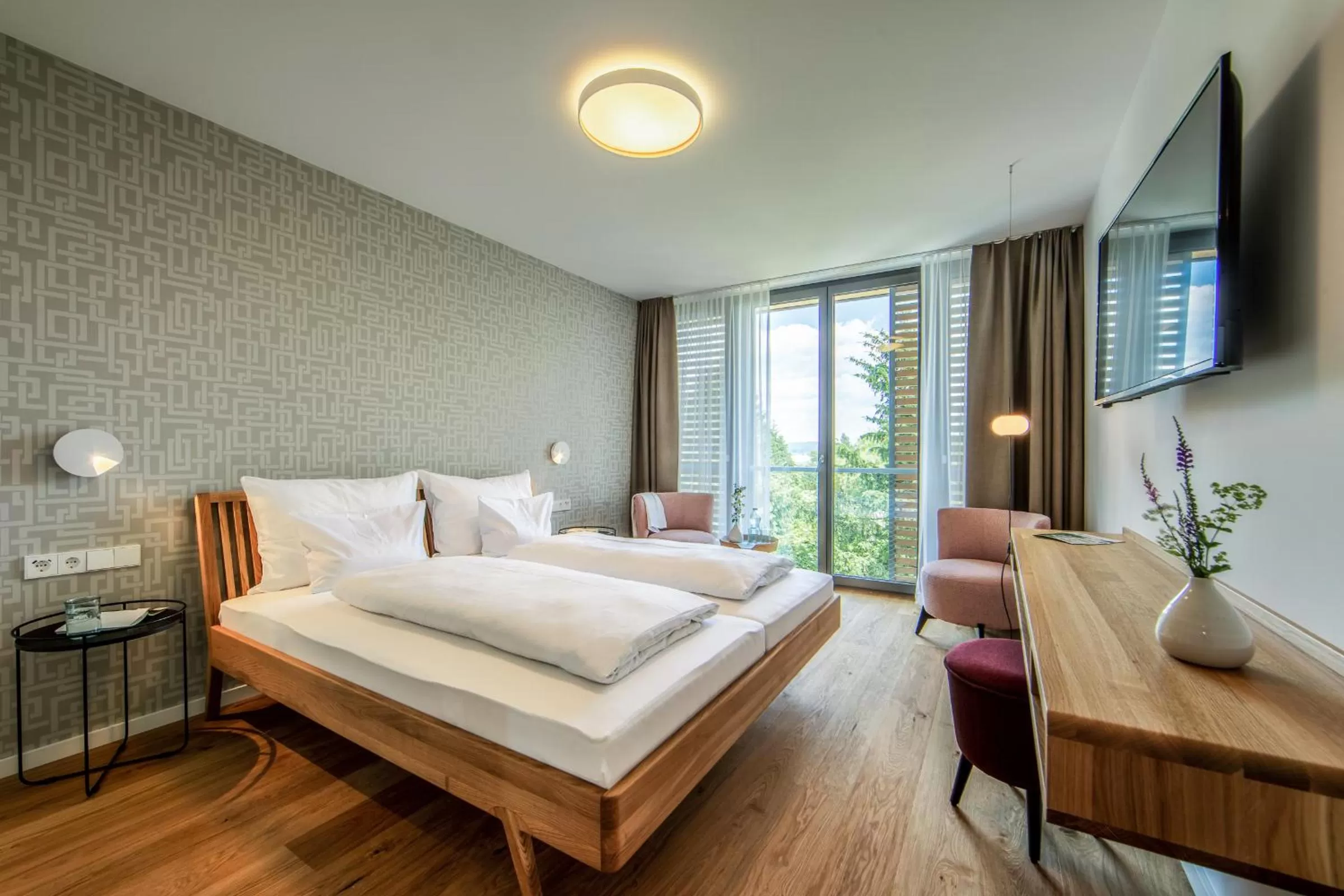 Bed in Seehörnle Bio Hotel & Gasthaus