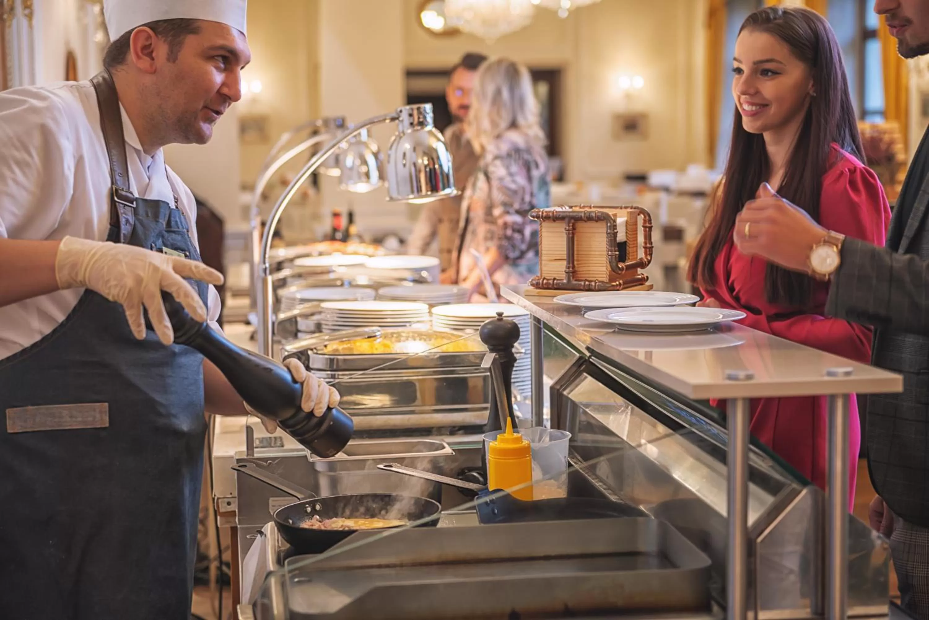 People in Grand Hotel Praha