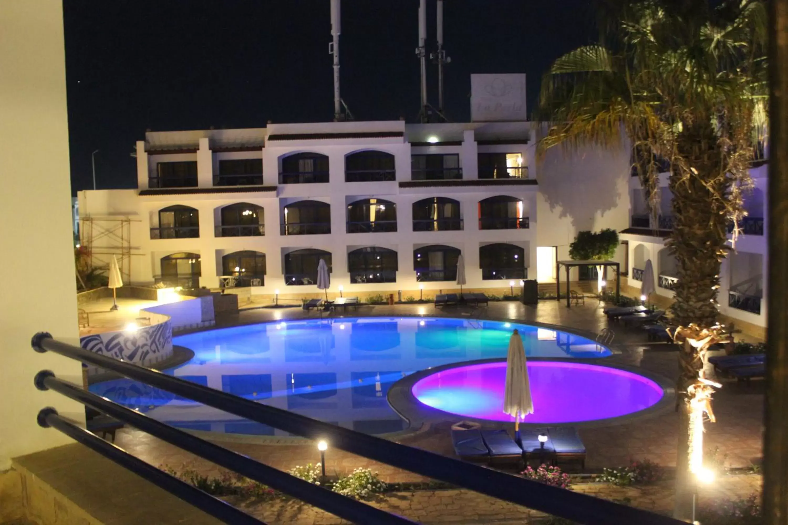 Night, Swimming Pool in El Khan Sharm Hotel