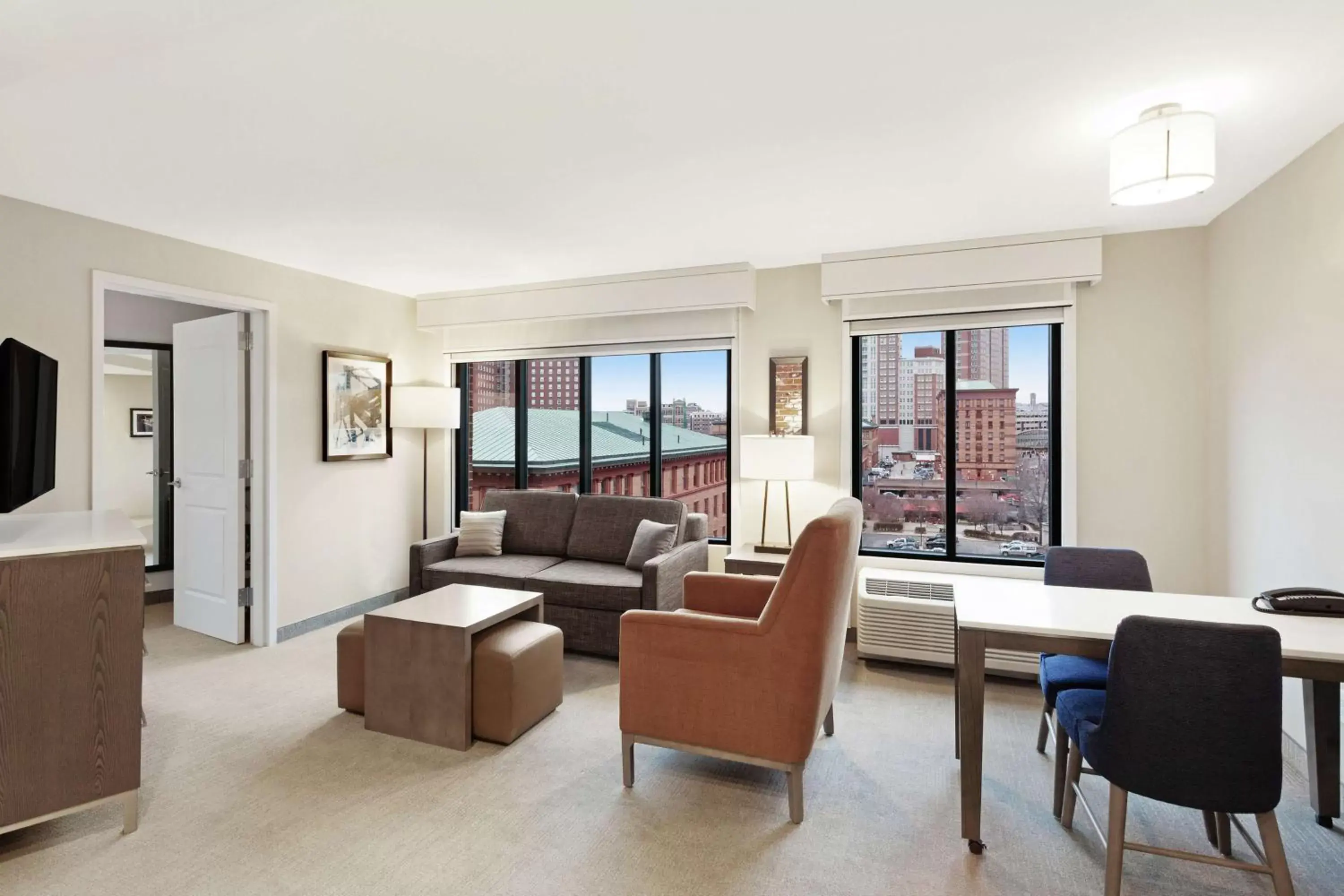 Bedroom in Homewood Suites by Hilton Providence Downtown Bedroom in Homewood Suites by Hilton Providence Downtown