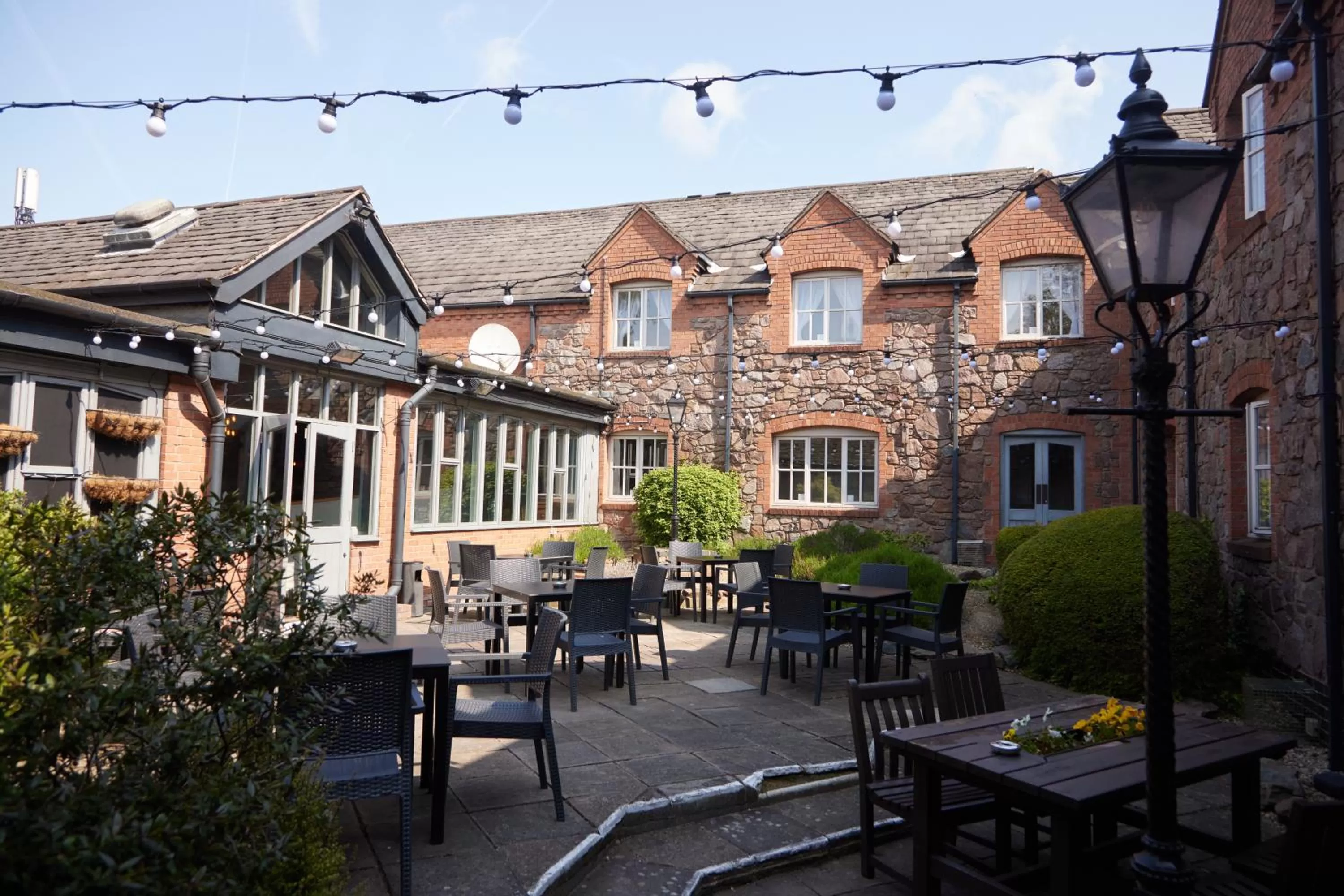 Patio in Fieldhead Hotel by Greene King Inns