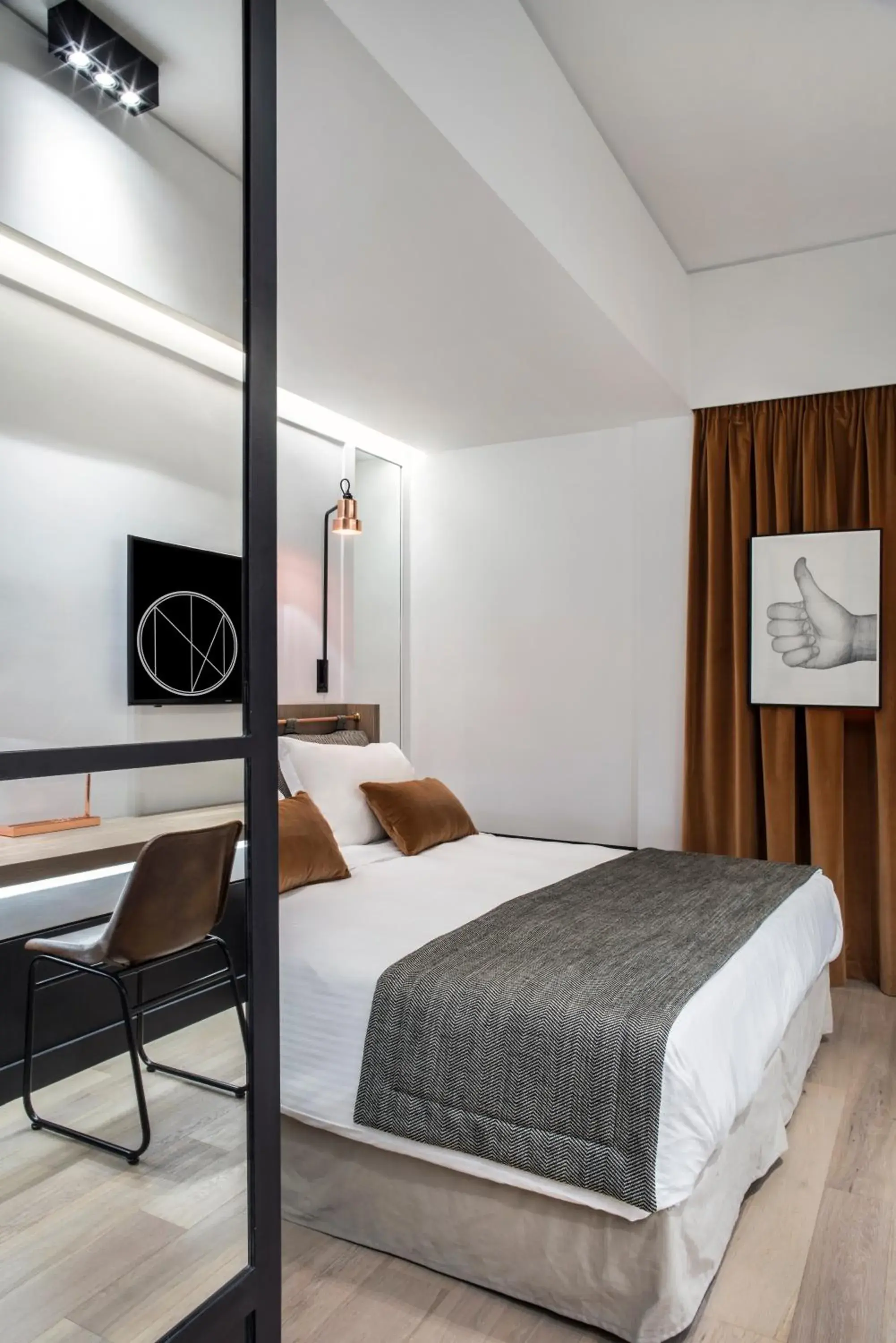 Bedroom, Bed in Niki Athens Hotel