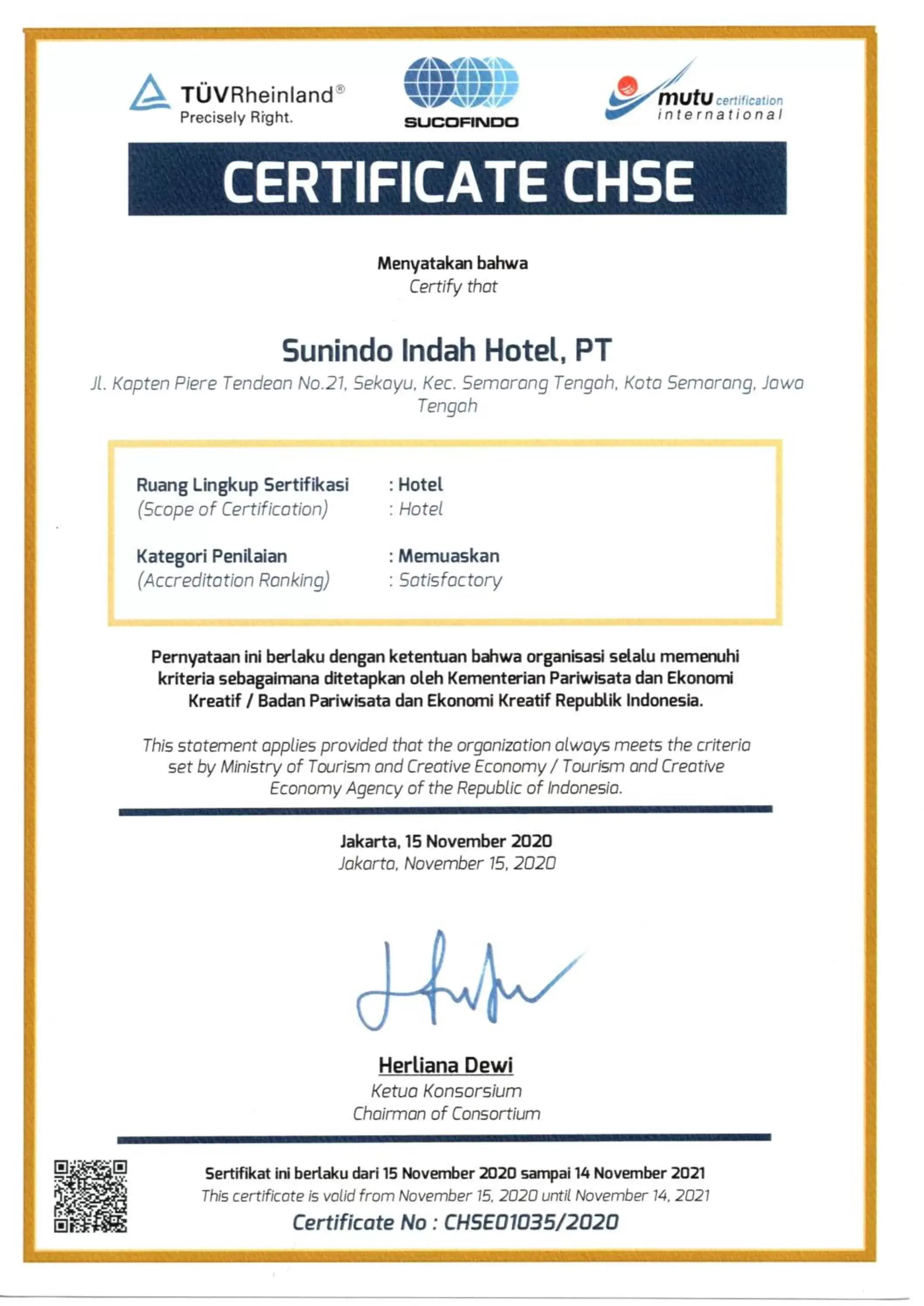 Logo/Certificate/Sign in Ibis Budget Semarang Tendean - CHSE Certified
