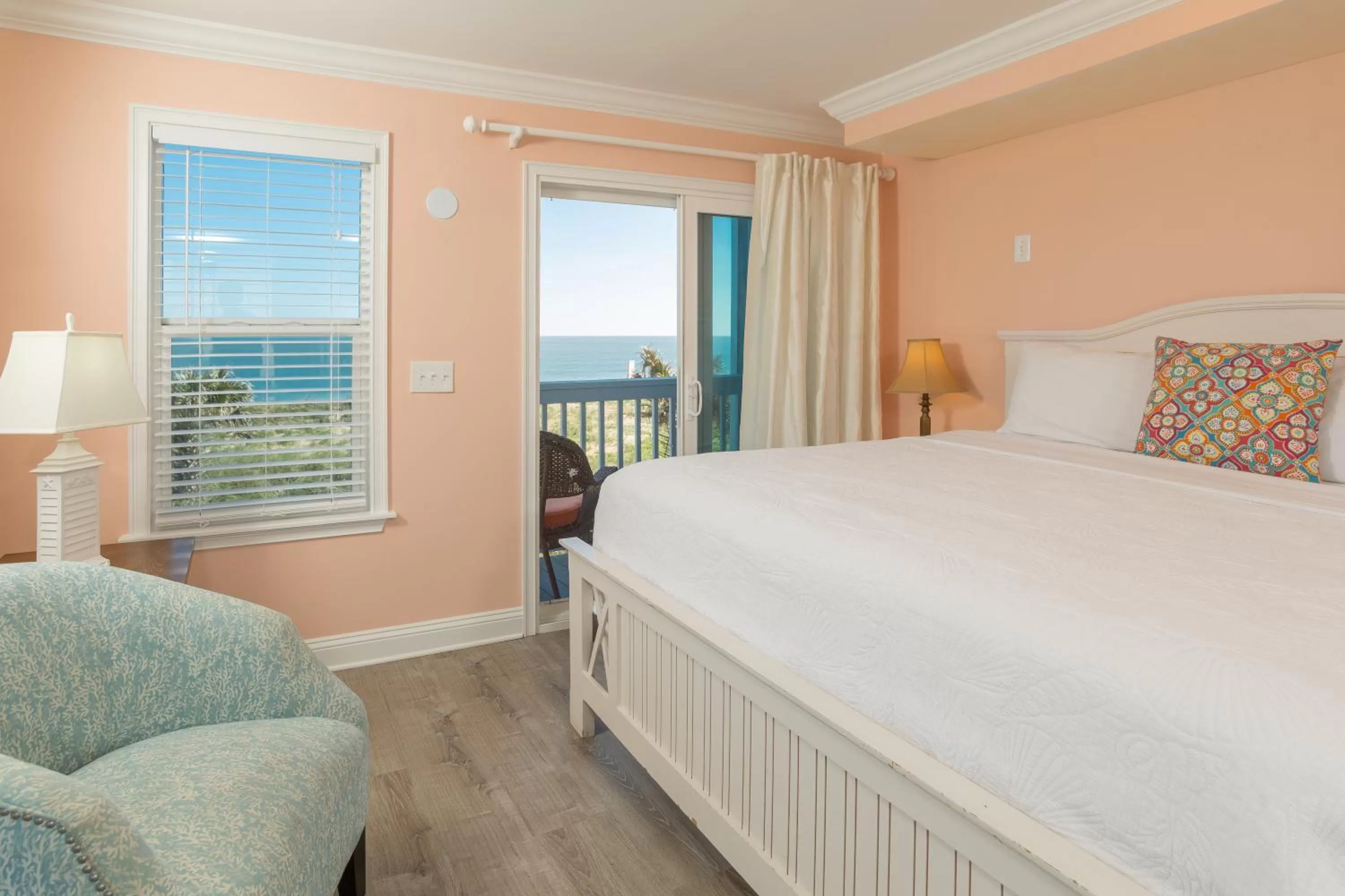 Bed in The Saint Augustine Beach House