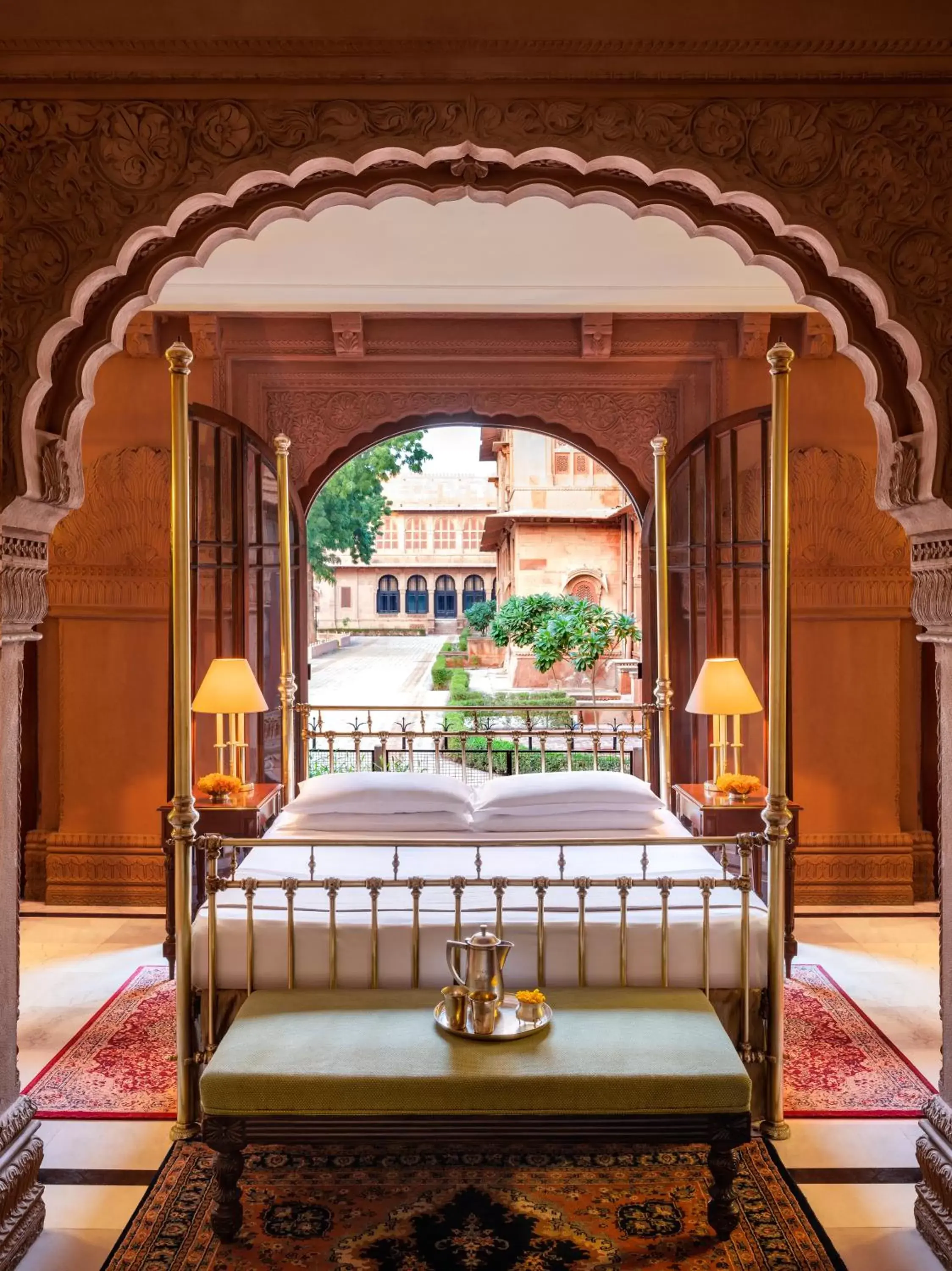 Bed in The Laxmi Niwas Palace