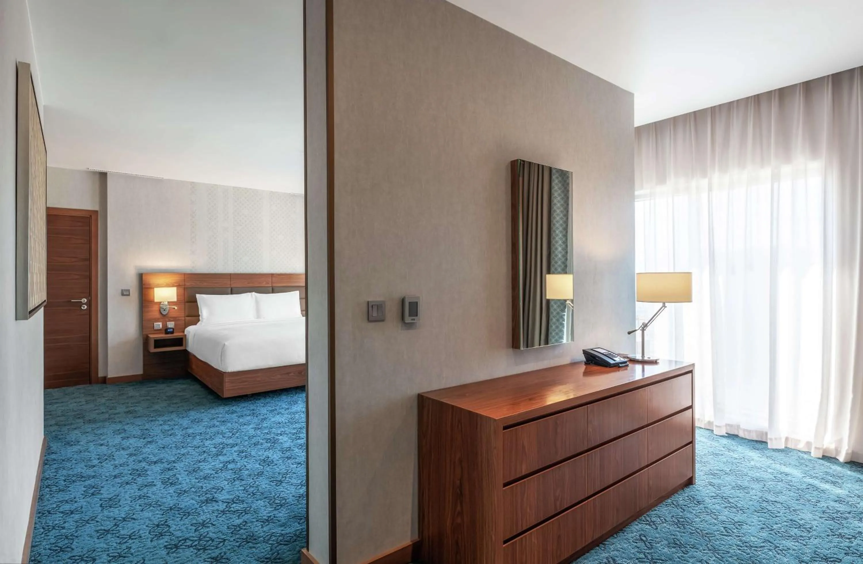 Photo of the whole room, Bed in DoubleTree by Hilton Dubai Al Jadaf