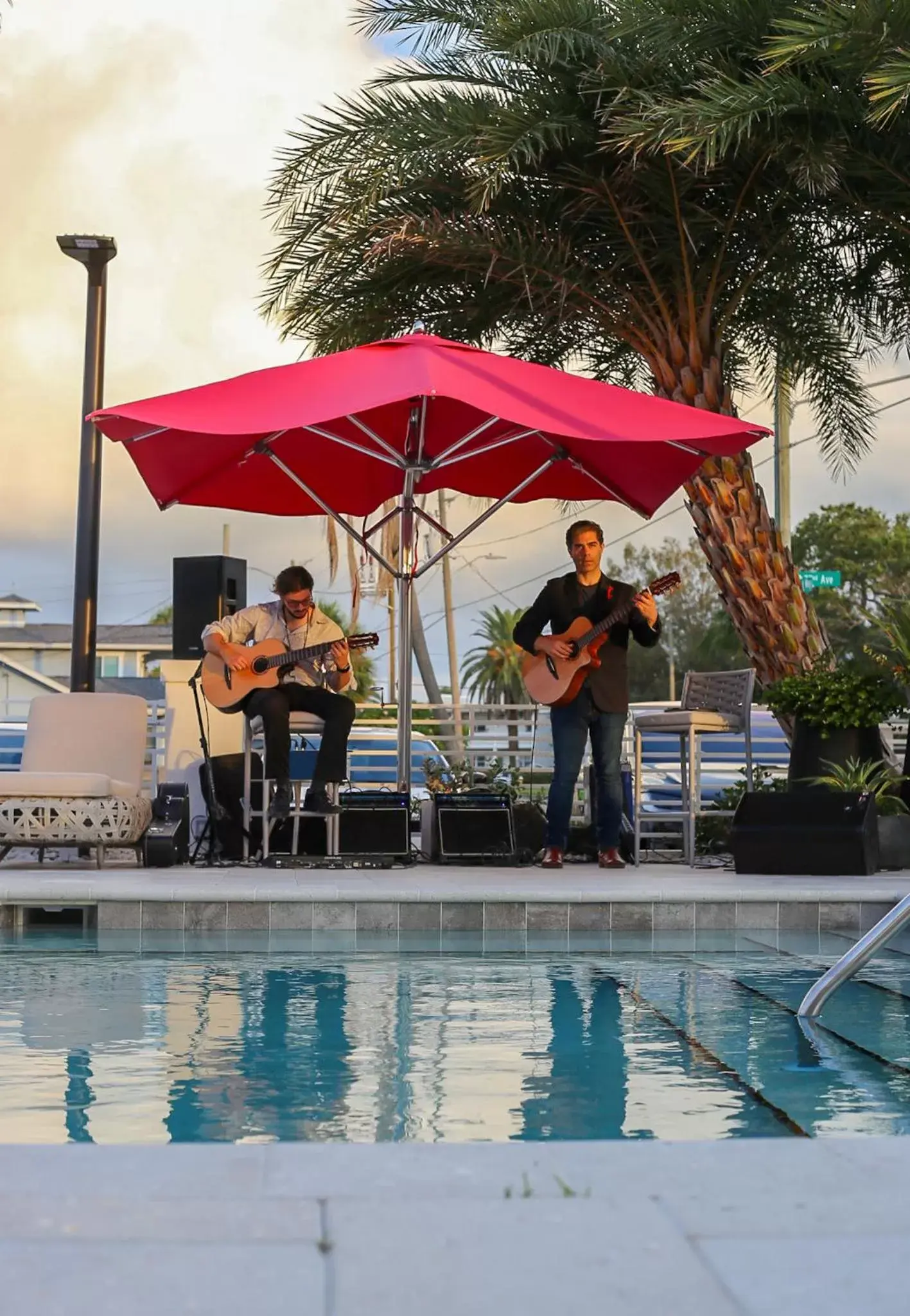 Evening entertainment, Swimming Pool in The Saint Hotel