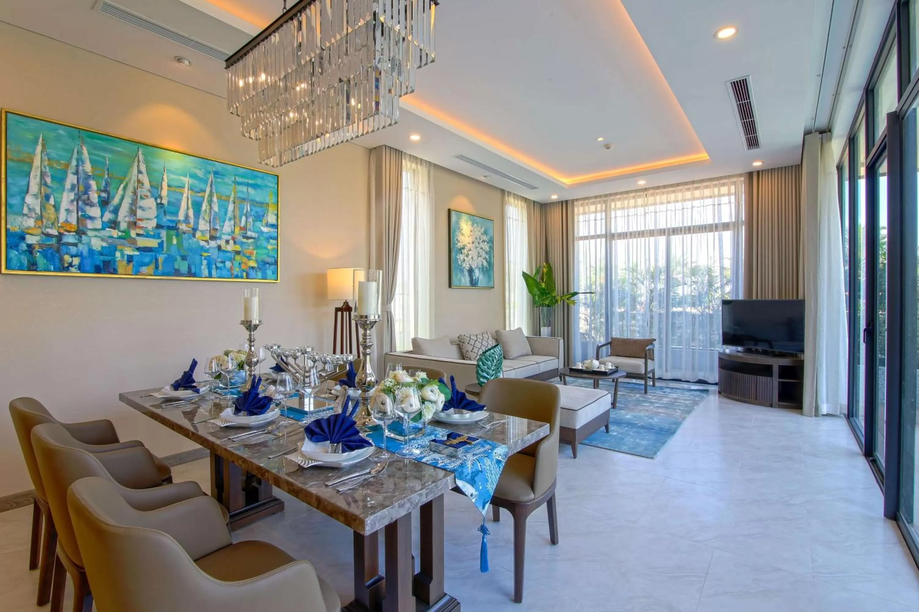 Living room in Wyndham Grand KN Paradise Cam Ranh