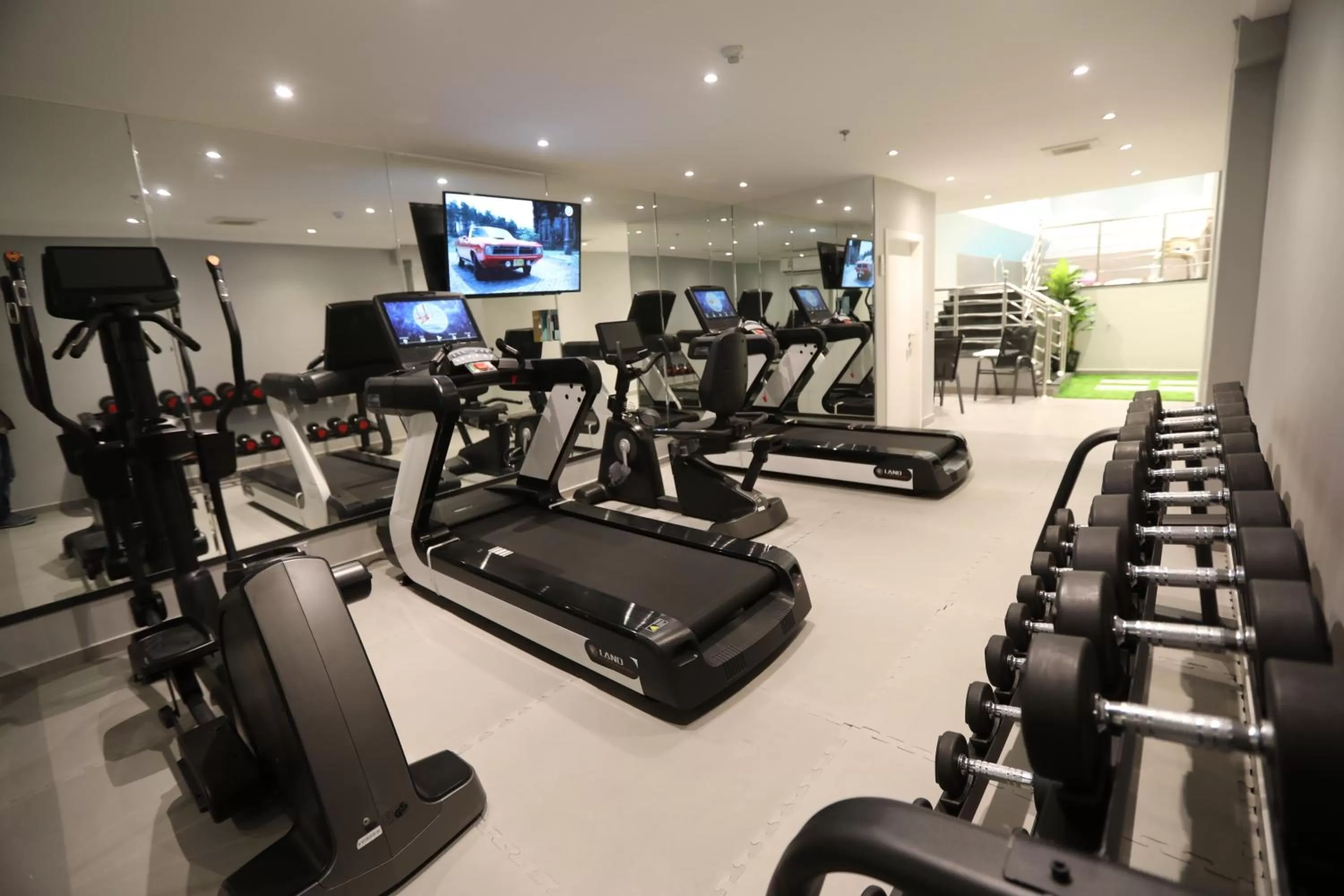 Fitness centre/facilities in South Hotel Suites