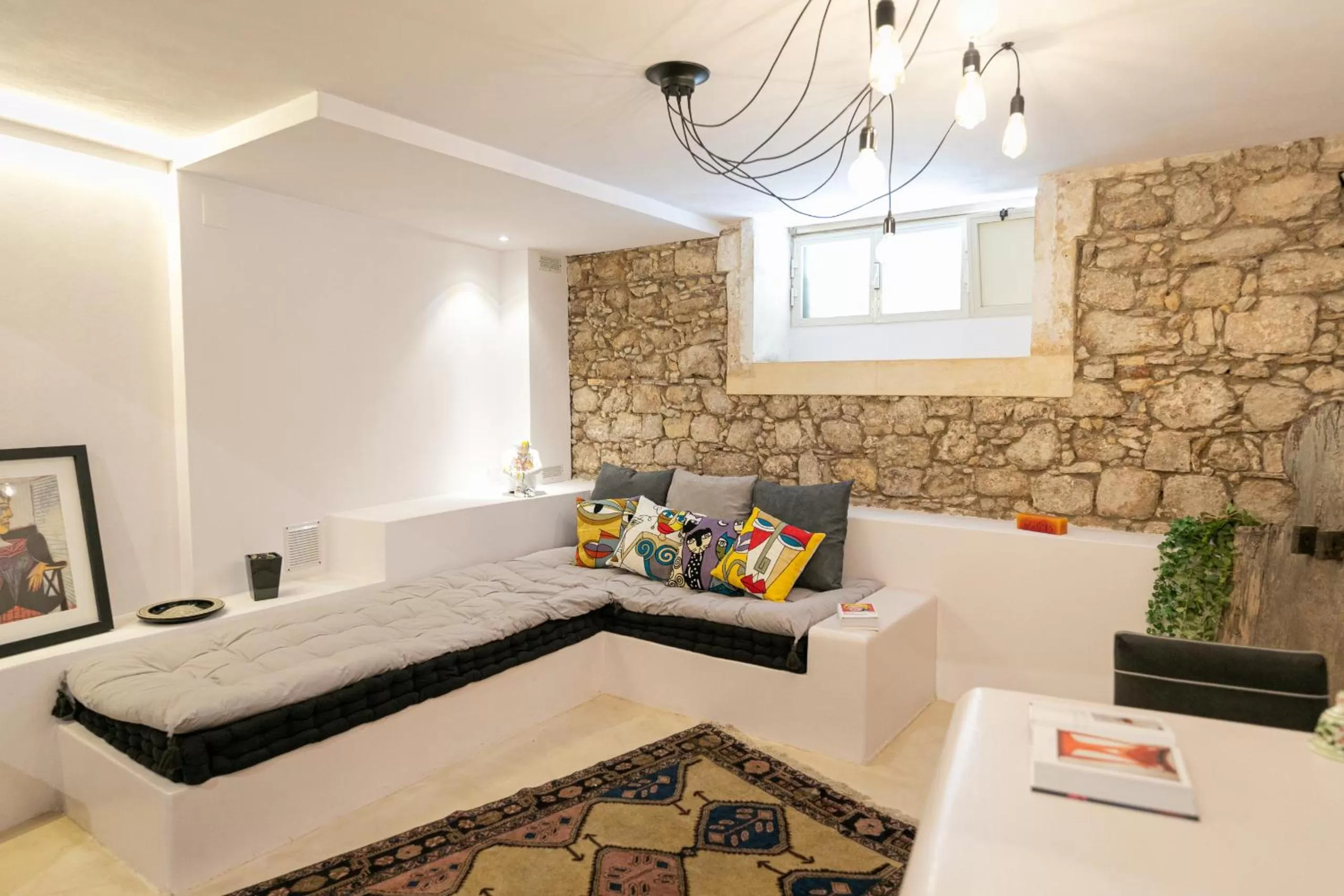 Living room, Bed in Casa Teia, Exclusive Loft in Ortigia