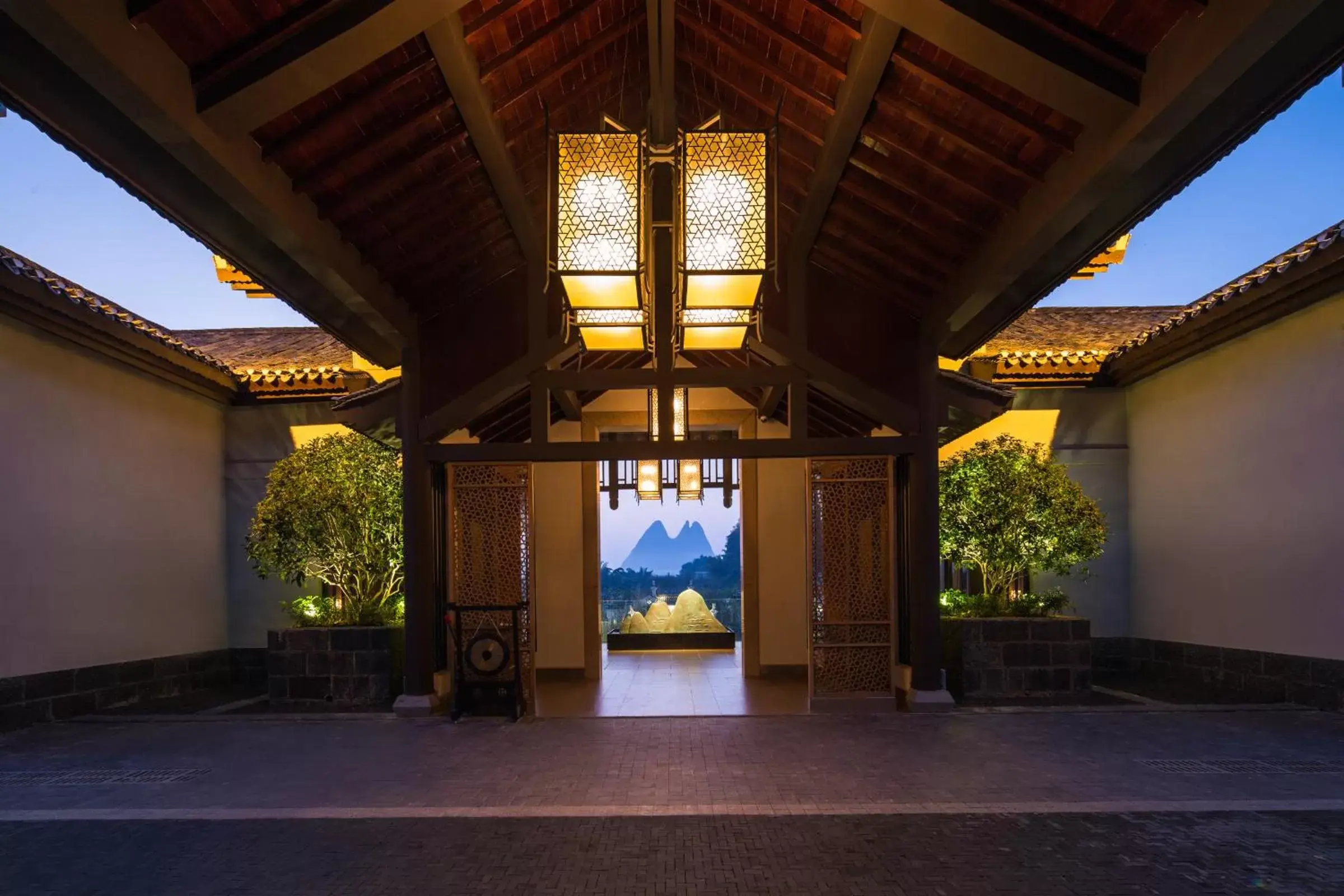 Facade/entrance in Banyan Tree Yangshuo