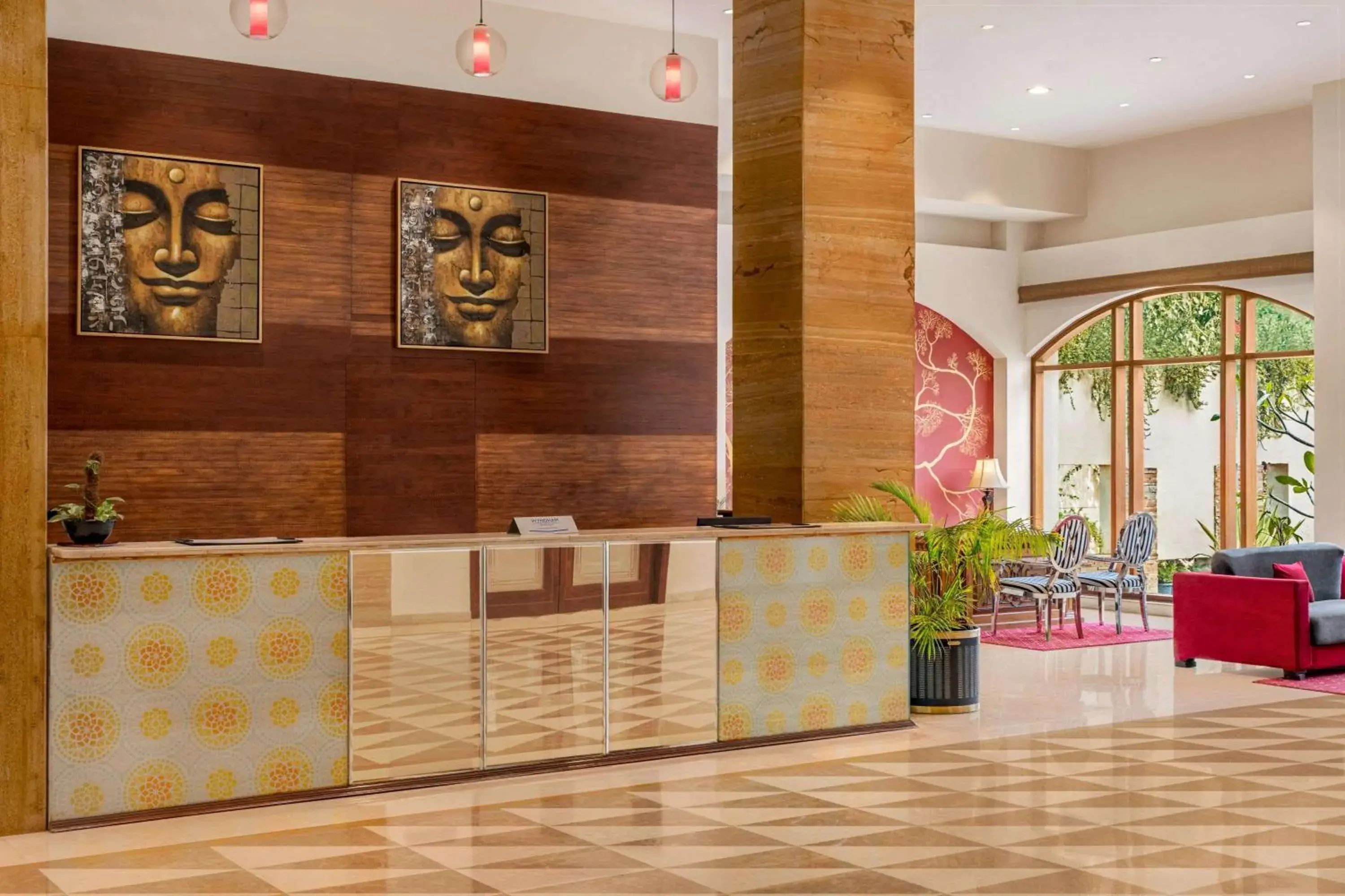 Lobby or reception in Ramada by Wyndham Jaipur Jaisinghpura Lobby or reception in Ramada by Wyndham Jaipur Jaisinghpura