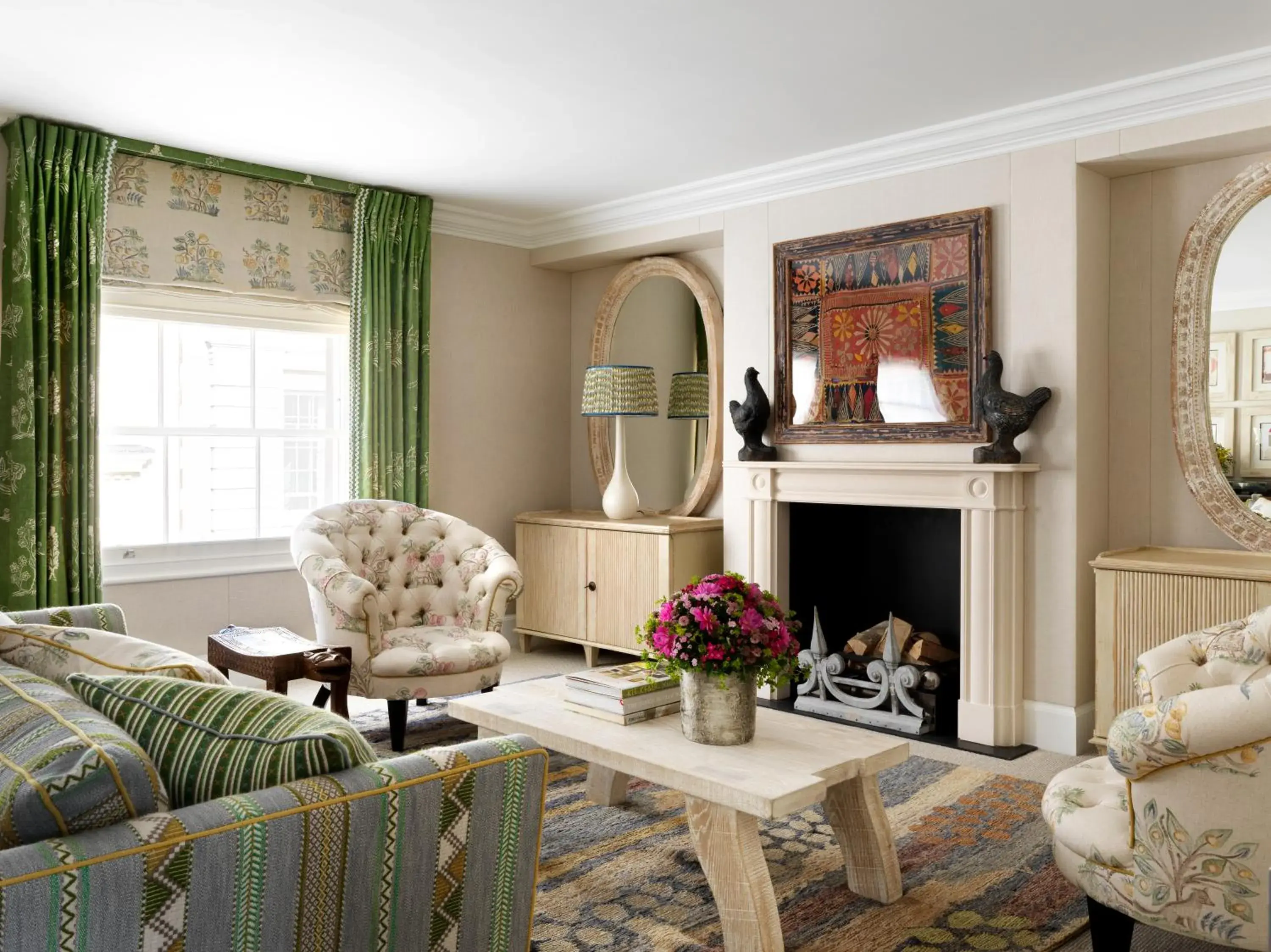 Living room, Seating Area in Haymarket Hotel, Firmdale Hotels