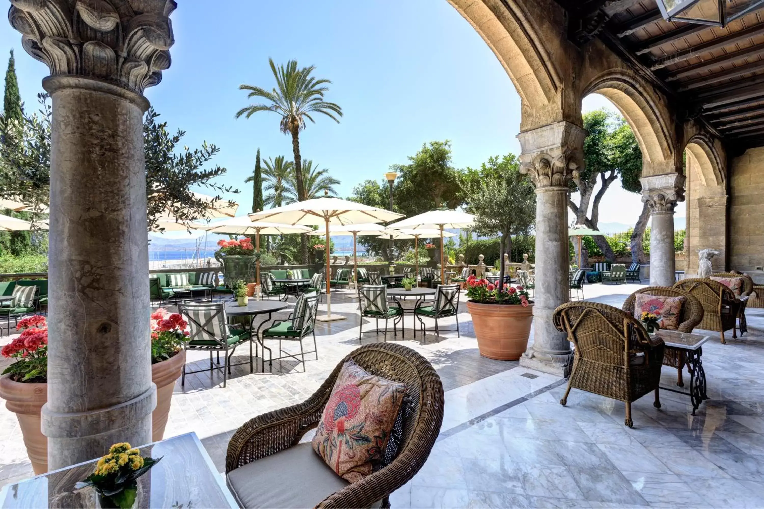 Patio in Rocco Forte Villa Igiea