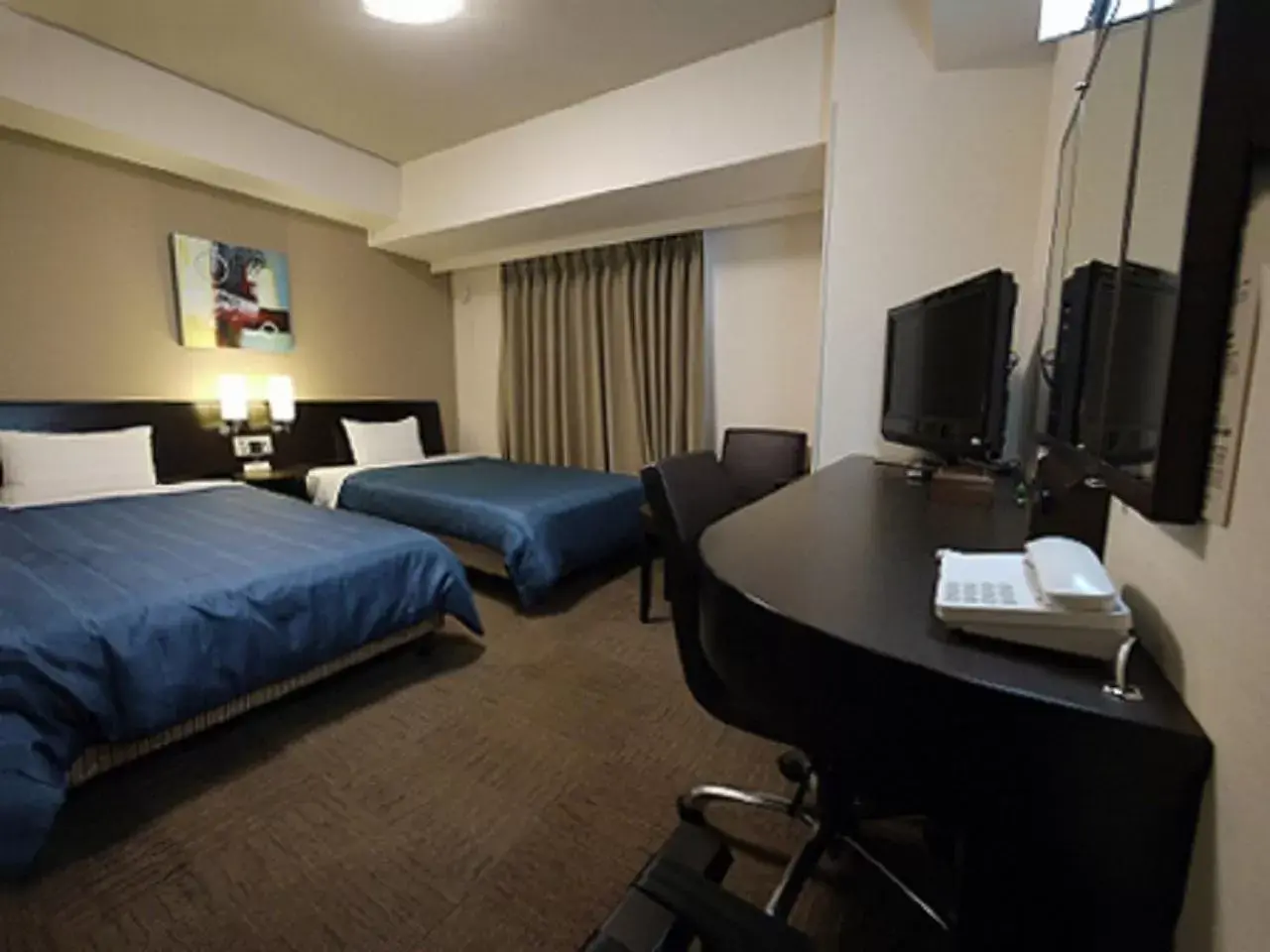 Bed, Room Photo in Hotel Route-Inn Mito Kencho-mae