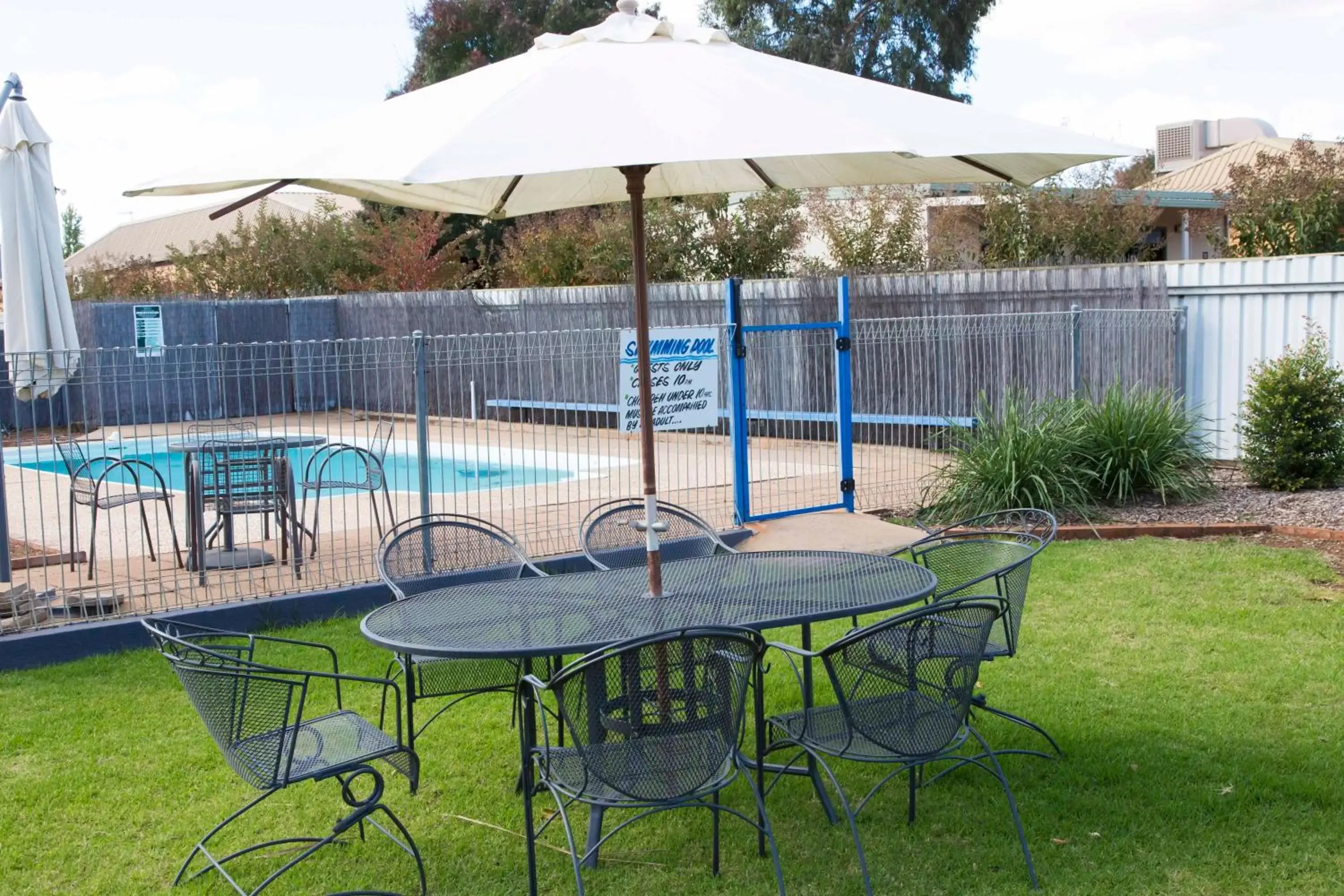 Swimming Pool in A Line Motel