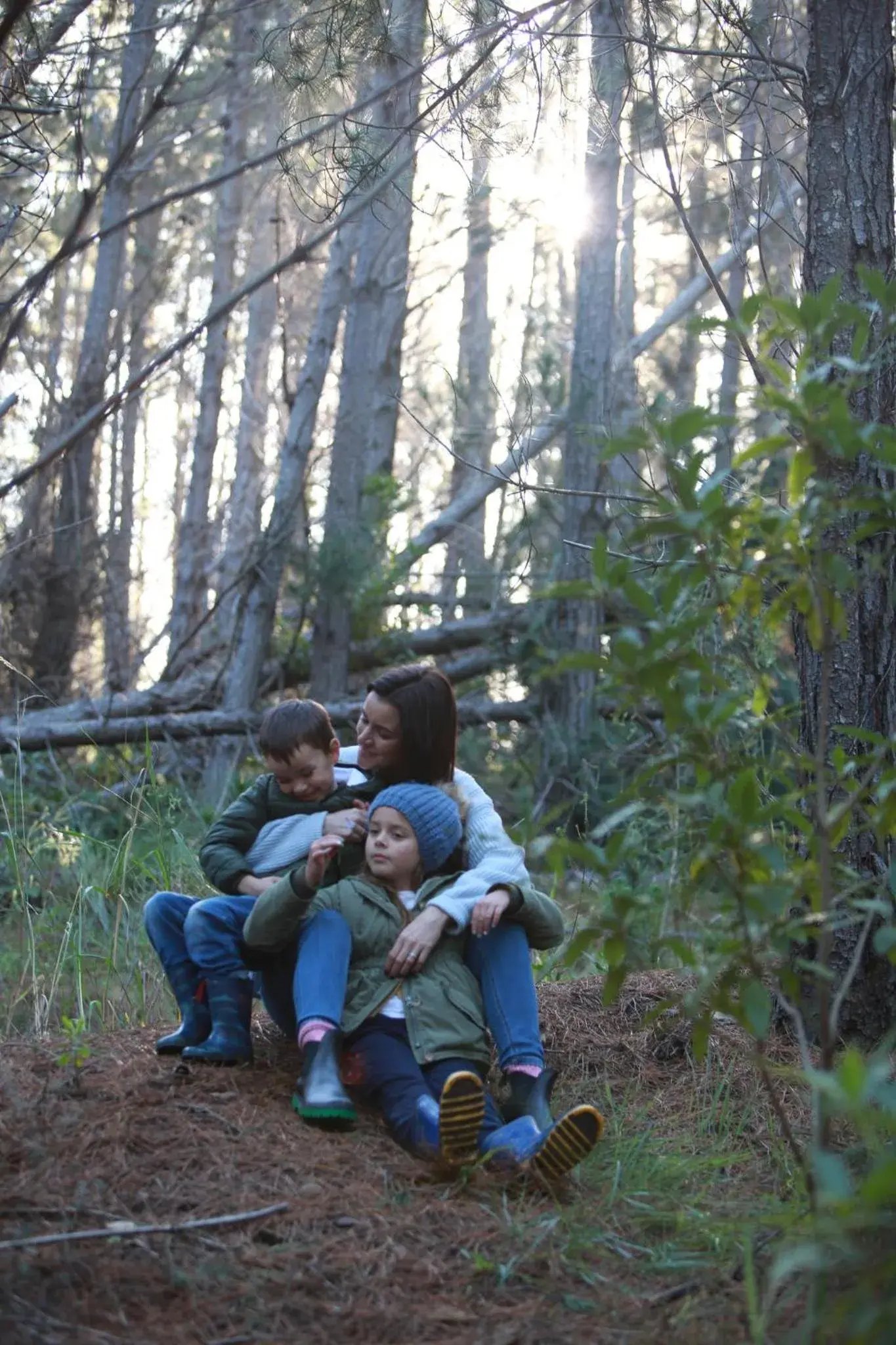 Hiking, Family in A Hilltop Country Retreat