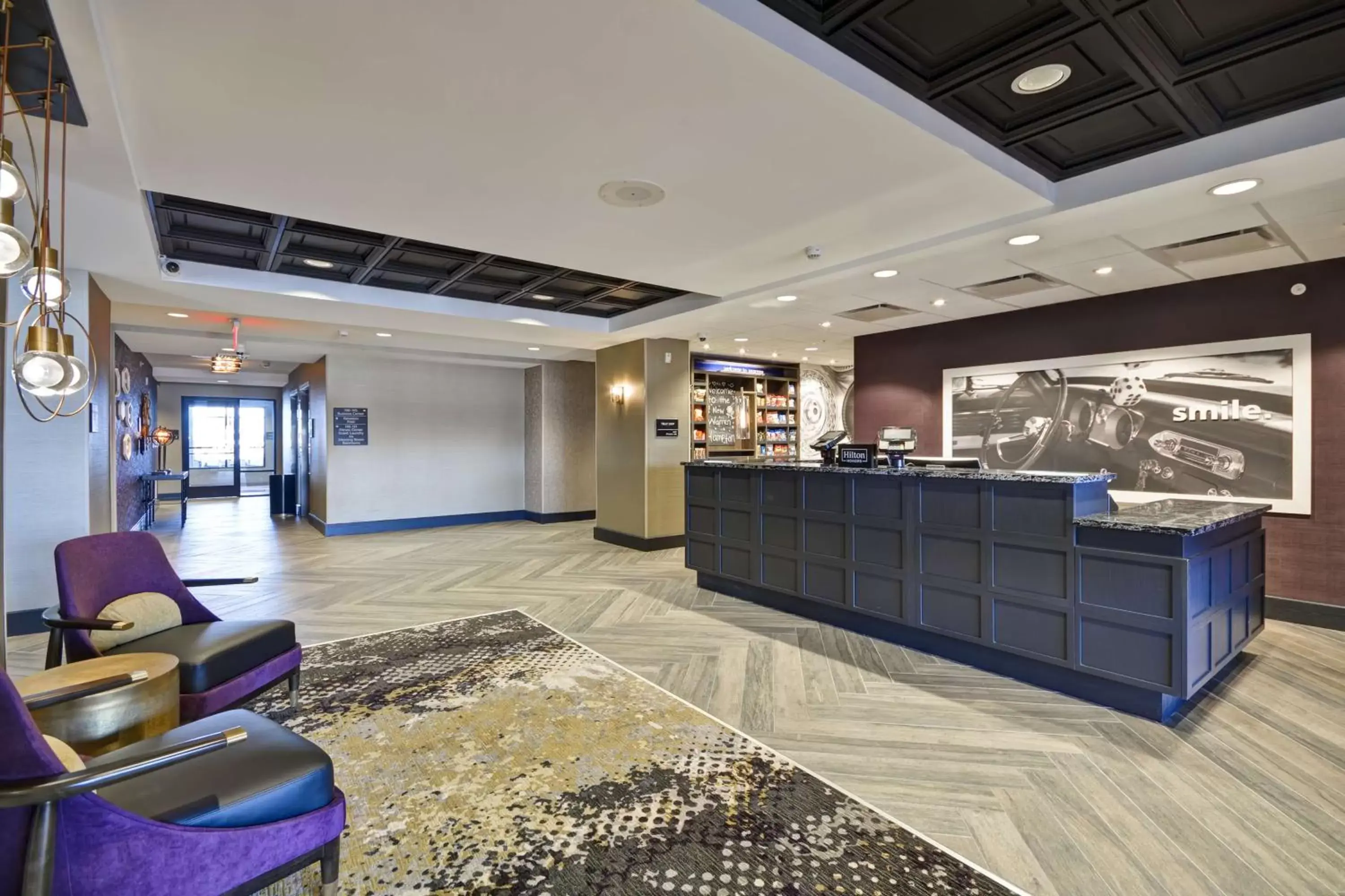 Lobby or reception in Hampton Inn & Suites Detroit/Warren Lobby or reception in Hampton Inn & Suites Detroit/Warren