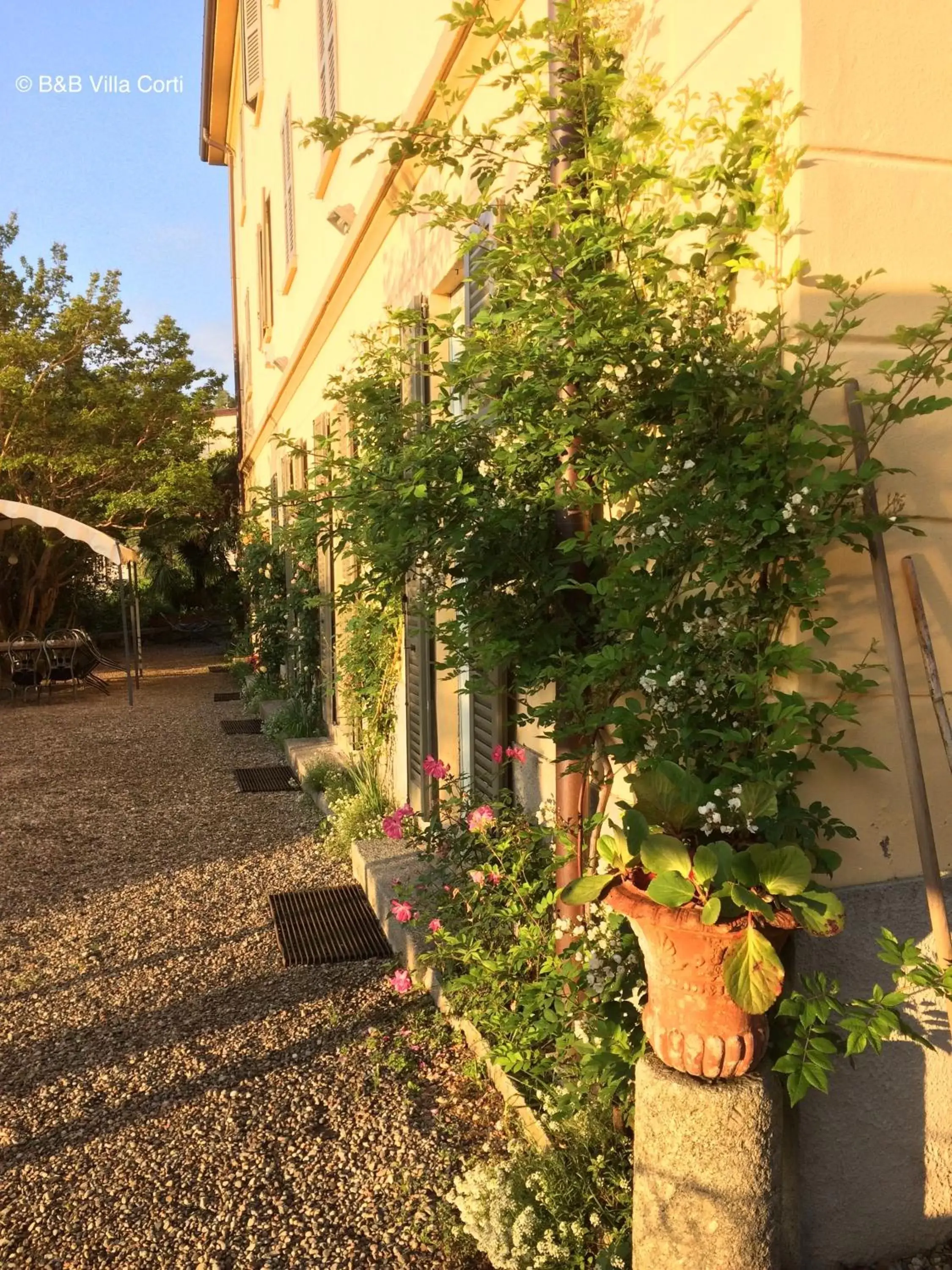 Facade/entrance, Garden in Villa Corti