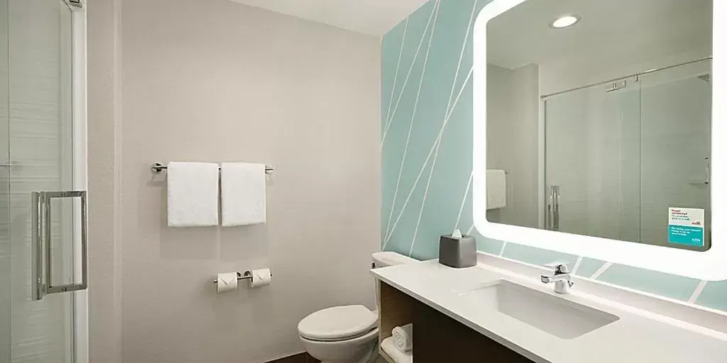 Shower, Bathroom in avid hotel Fayetteville West