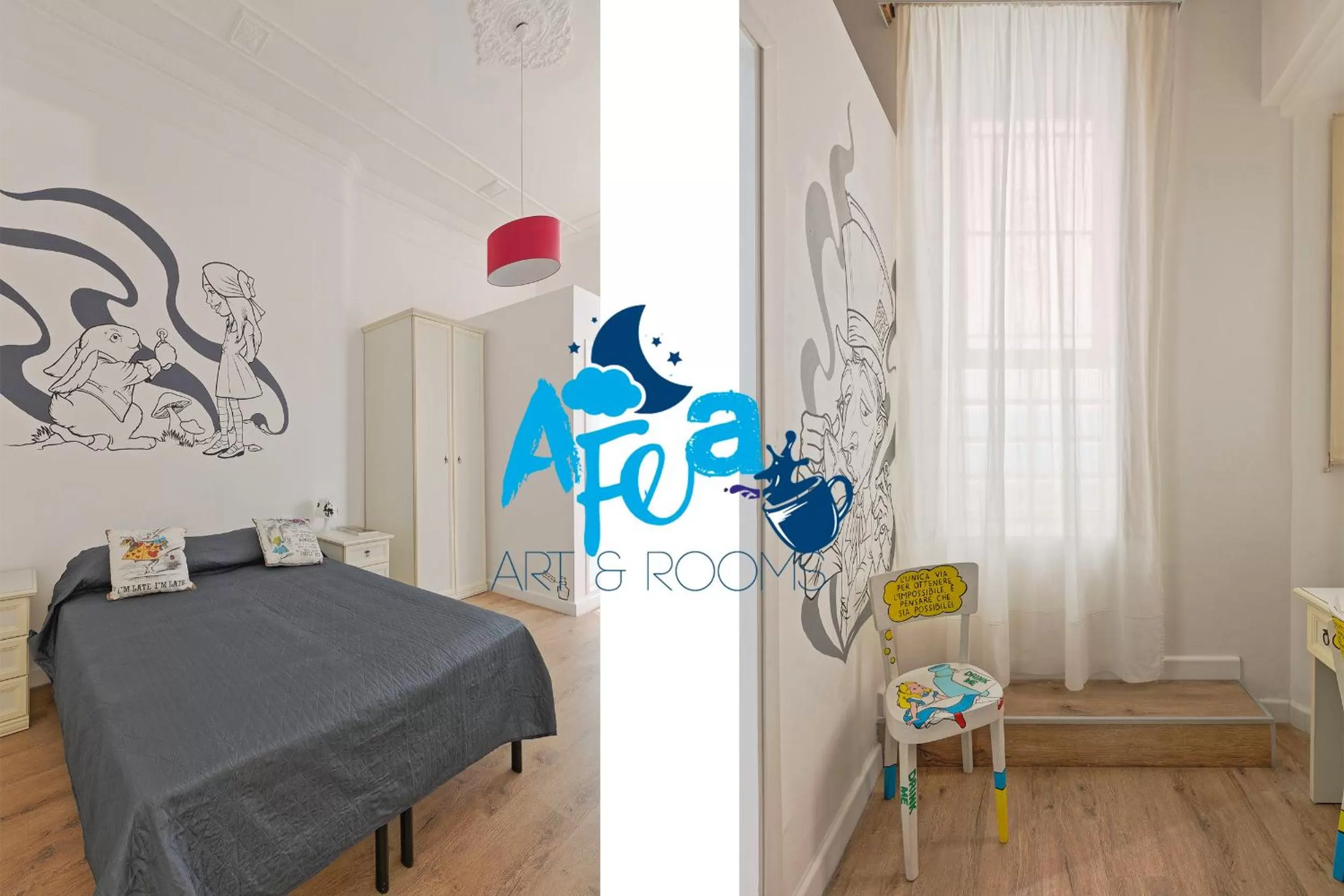 Decorative detail, Bed in Afea Art & Rooms