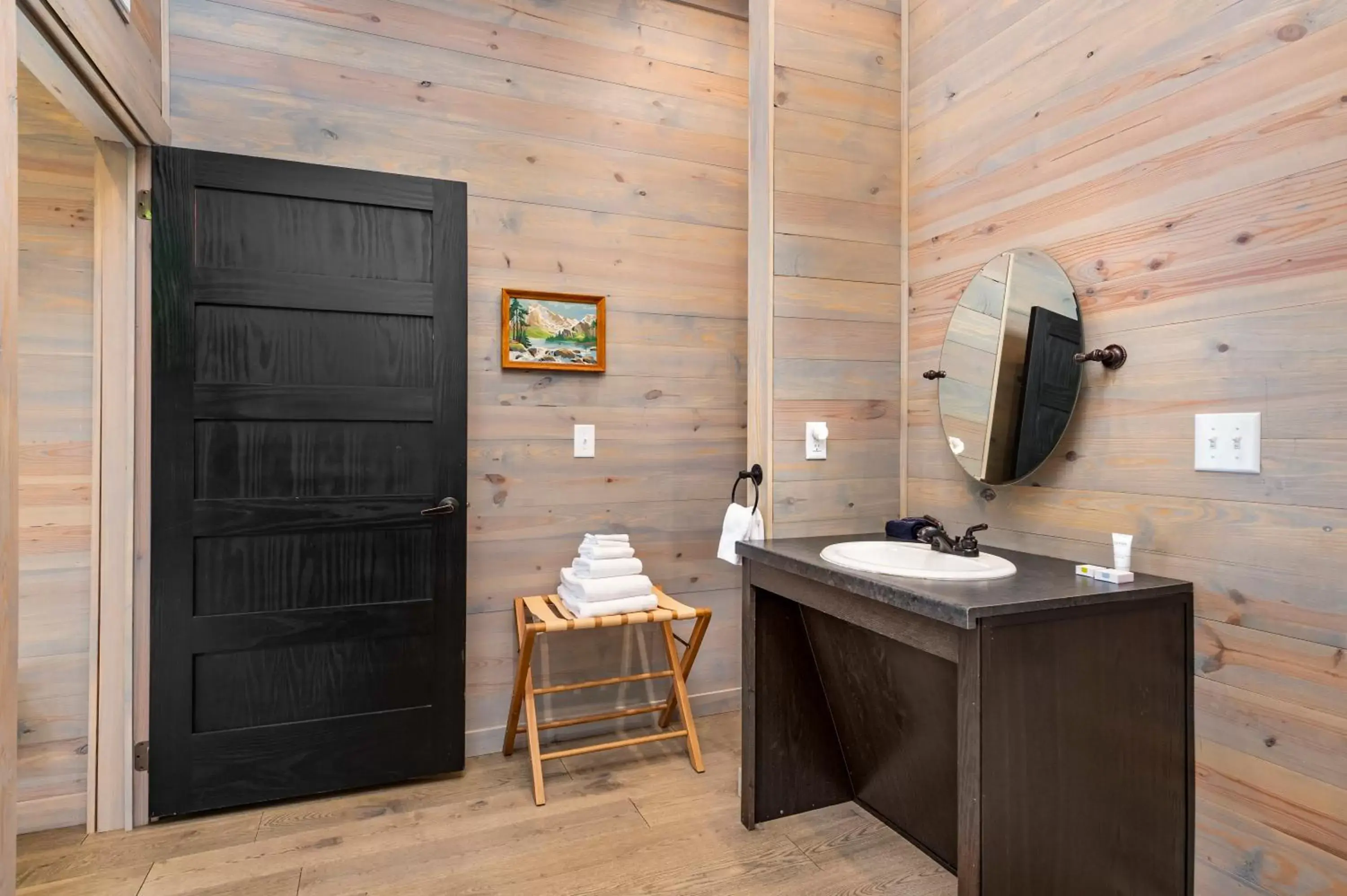 Bathroom in Asheville River Cabins