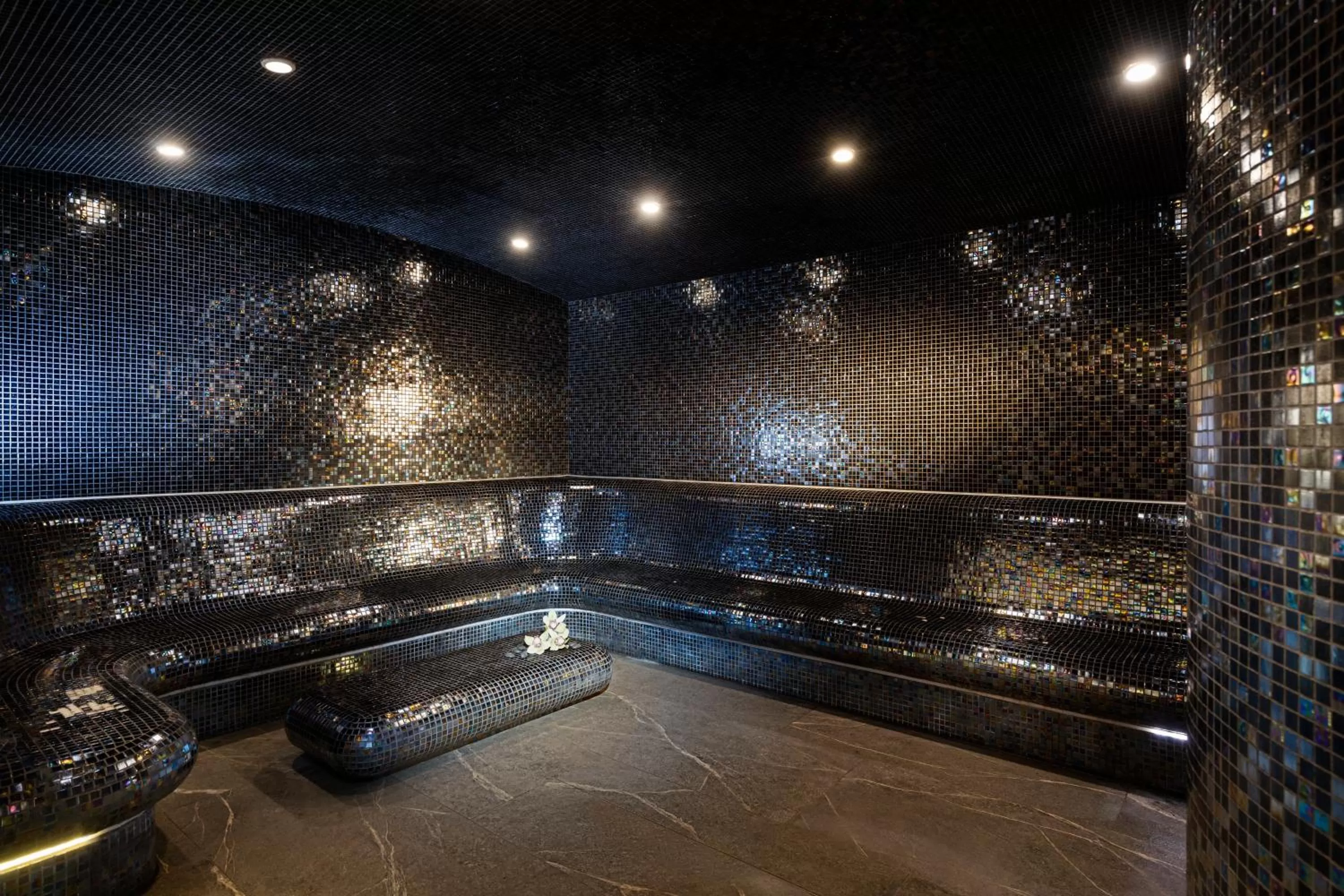 Steam room in Kings' Valley Medical & Spa Hotel