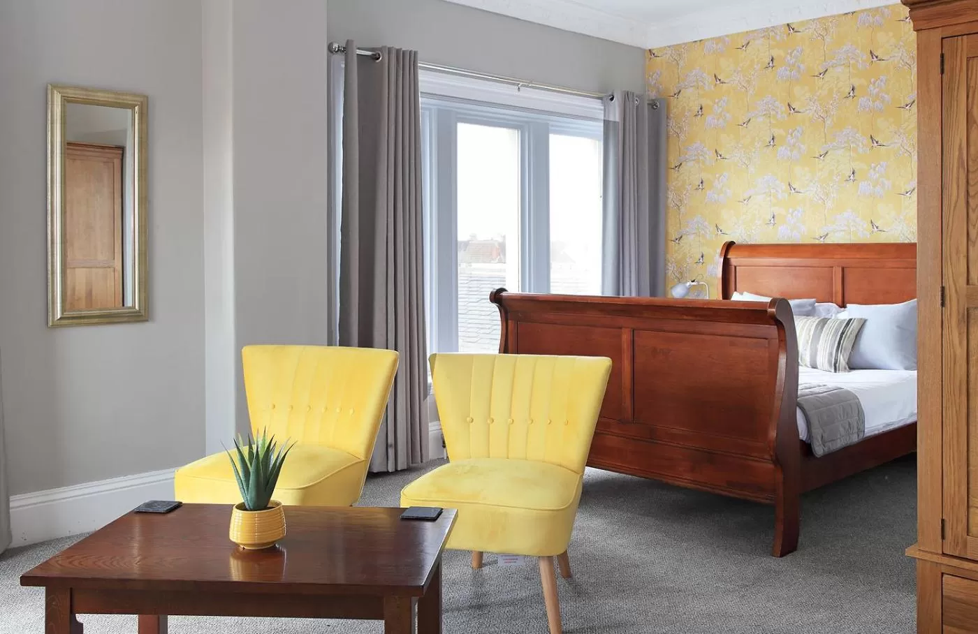 Bed in The Marine Hotel