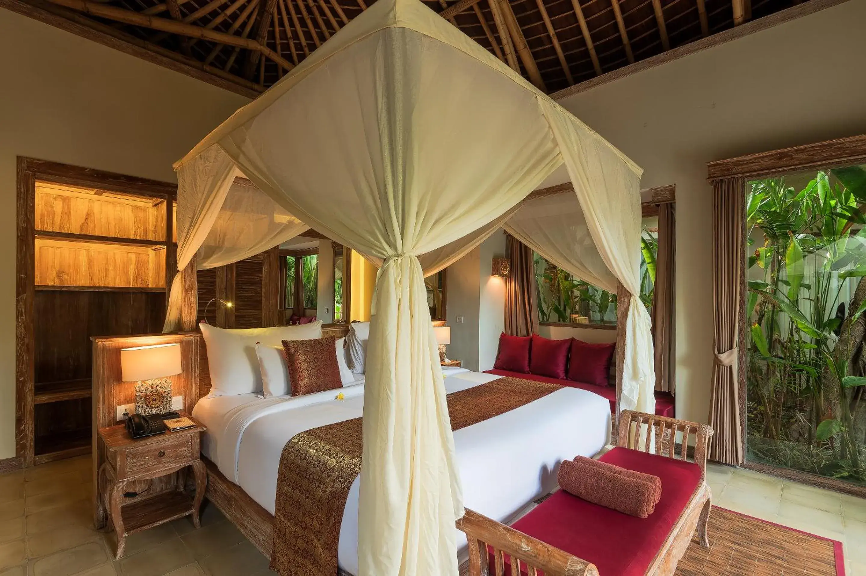 Bed in The Udaya Resorts and Spa