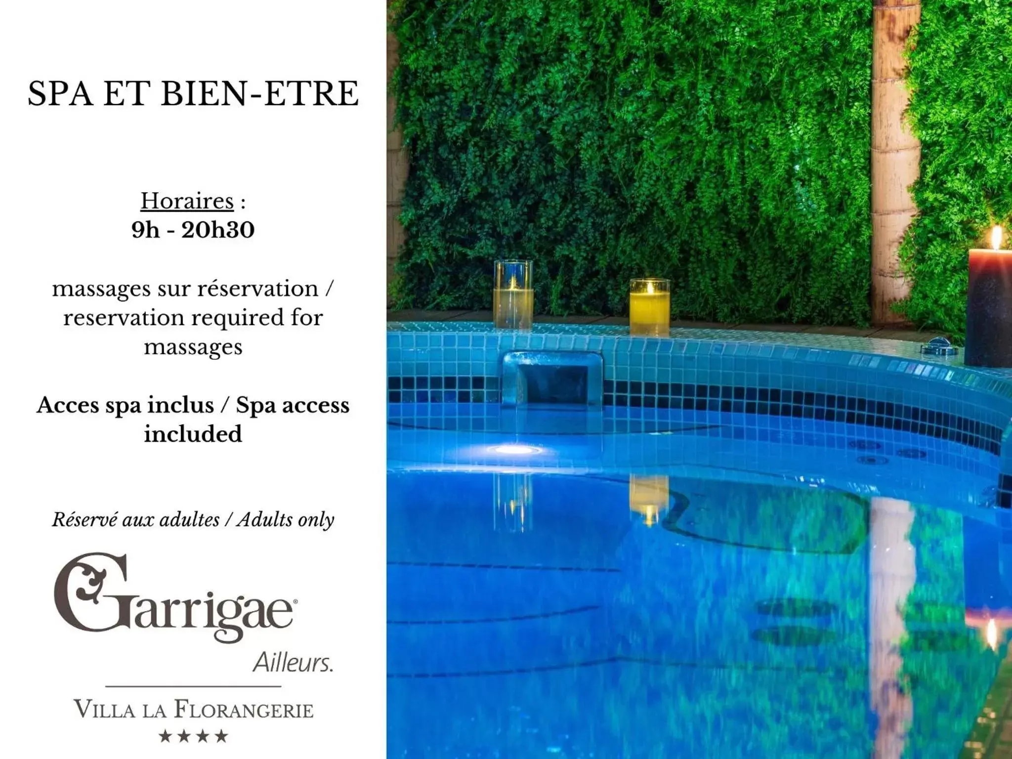 Spa and wellness centre/facilities, Swimming Pool in Garrigae Villa La Florangerie - Hôtel - Piscine & SPA inclus