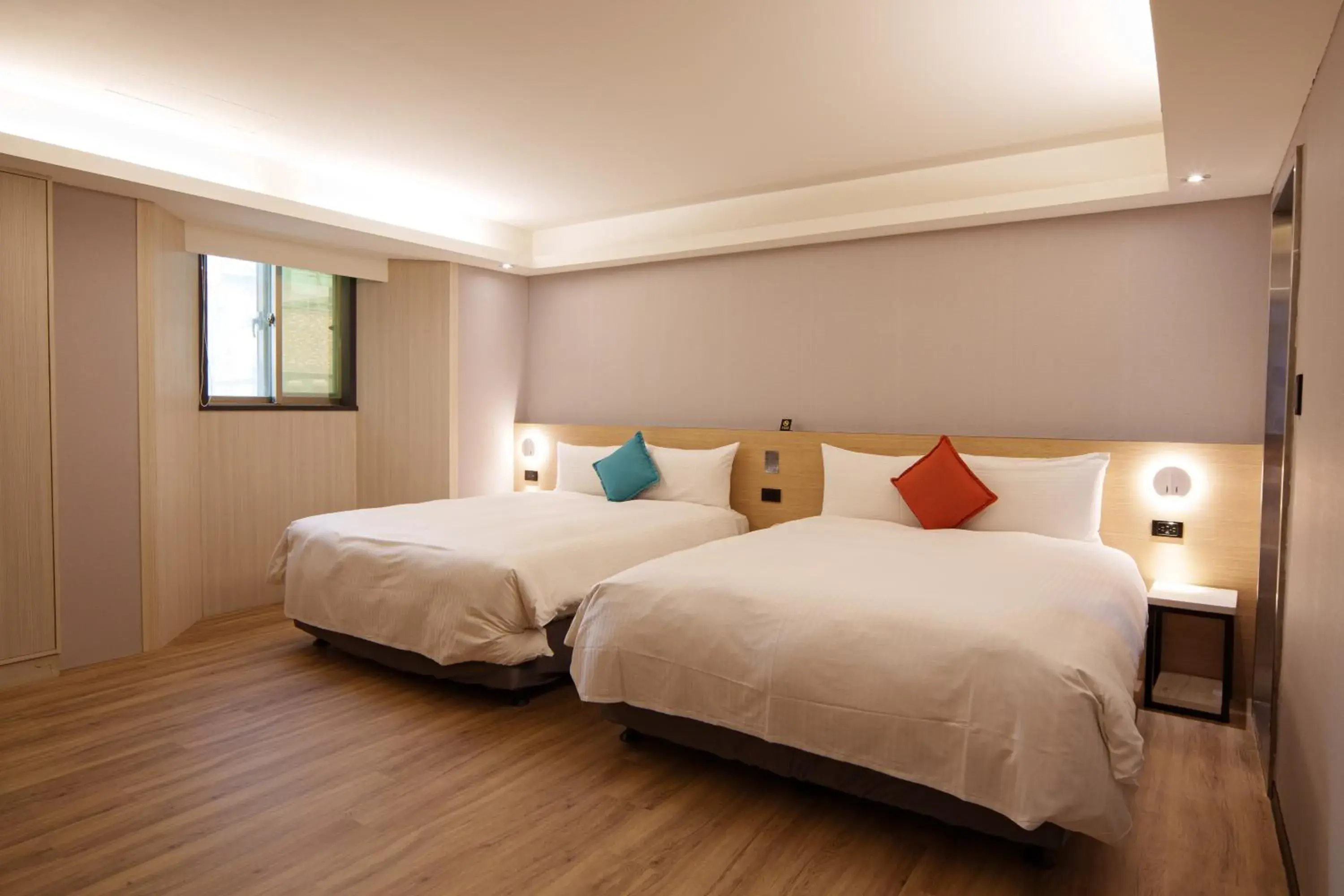 Bed in Hub Hotel Tucheng