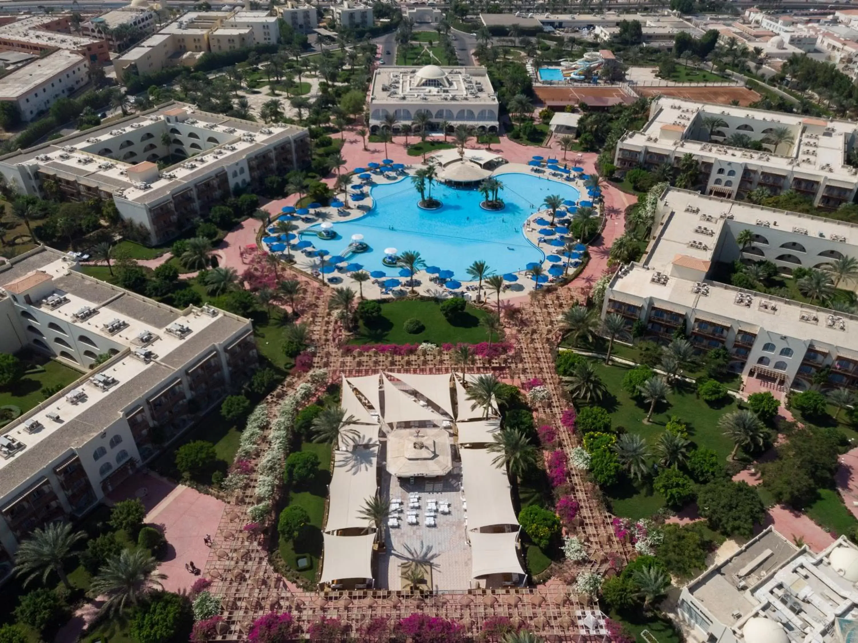 Swimming pool, Bird's-eye View in Desert Rose Resort