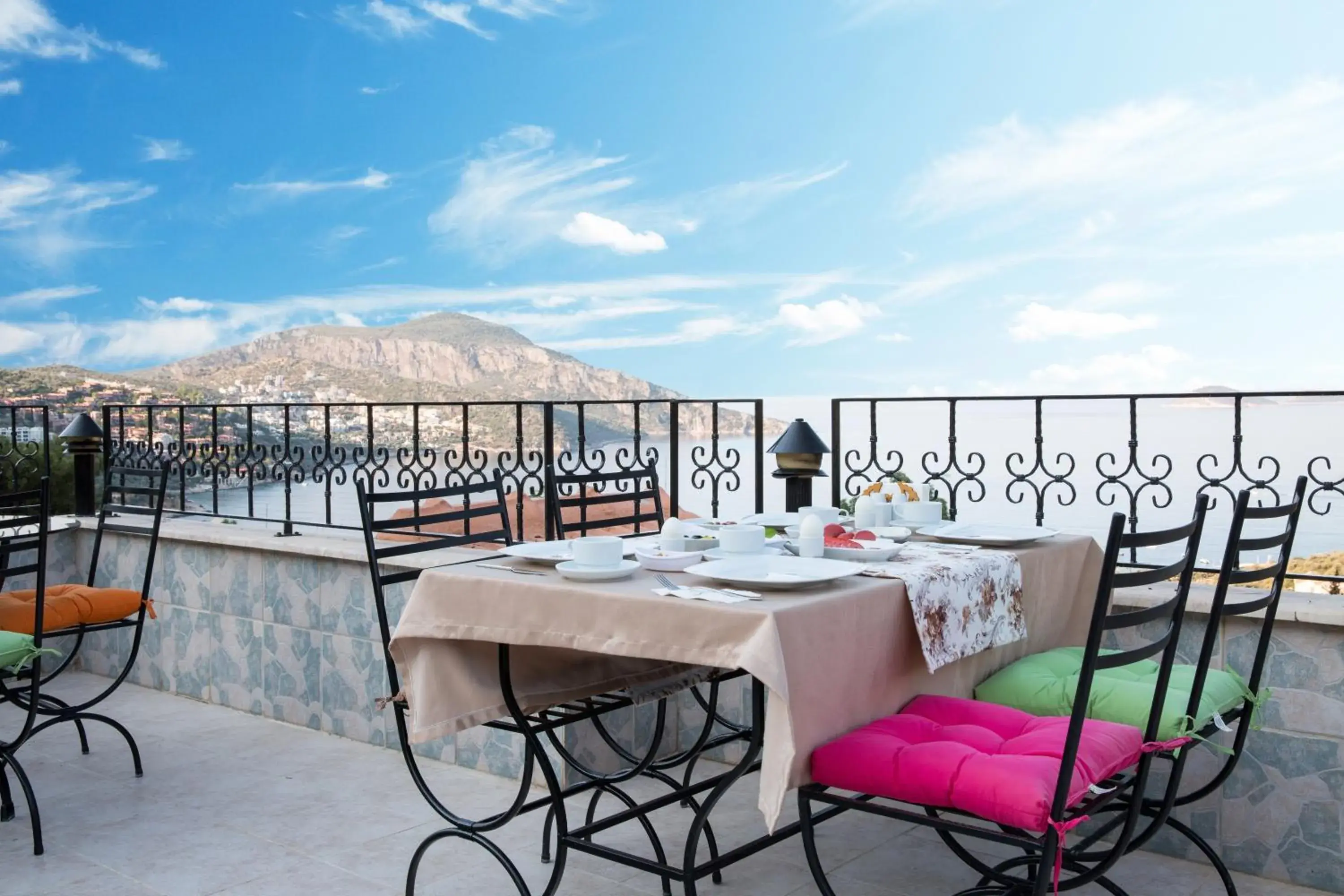 Balcony/Terrace, Restaurant/Places to Eat in Enda Boutique Hotel Kalkan