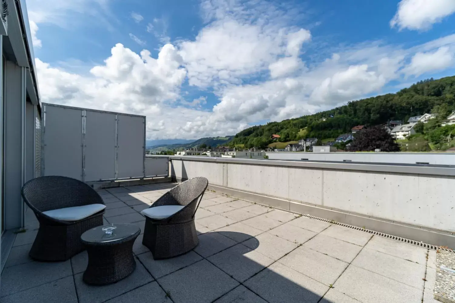 Balcony/Terrace in Aparthotel Hine Adon Bern Airport