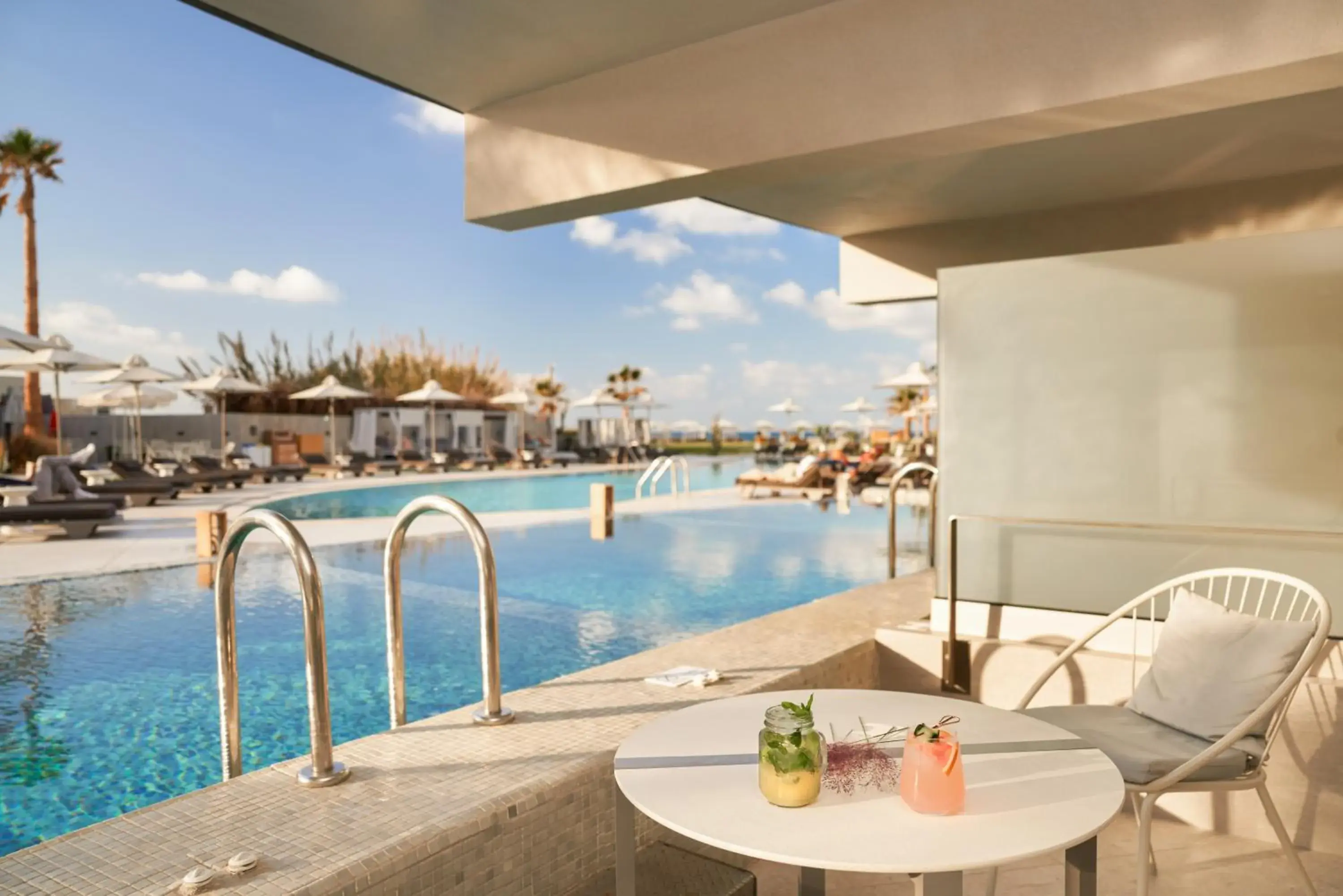 Balcony/Terrace, Swimming Pool in Nautilux Rethymno by Mage Hotels