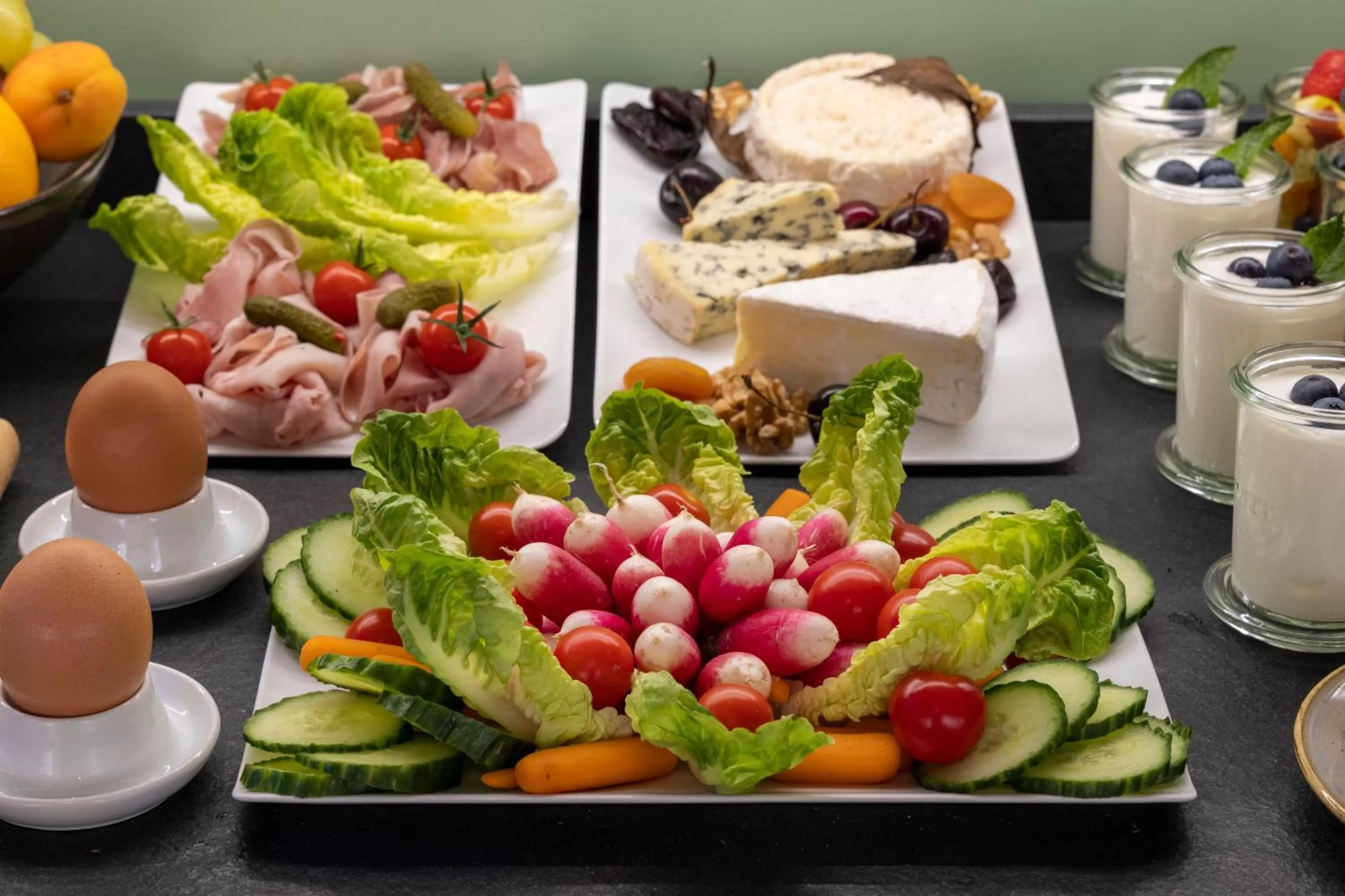 Buffet breakfast, Food in Hotel Bloum