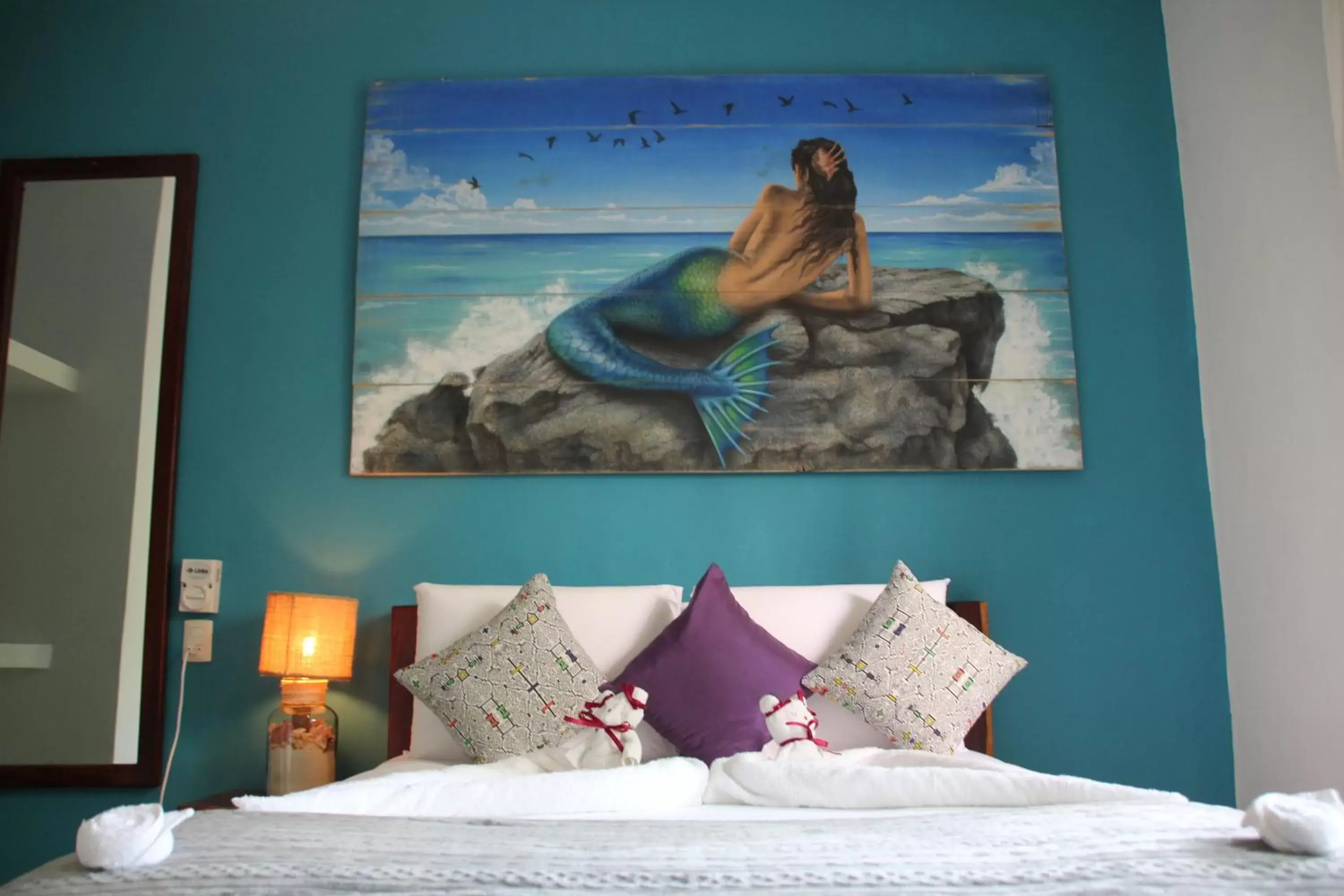 Bed in Playa Canek Beachfront Eco Hotel